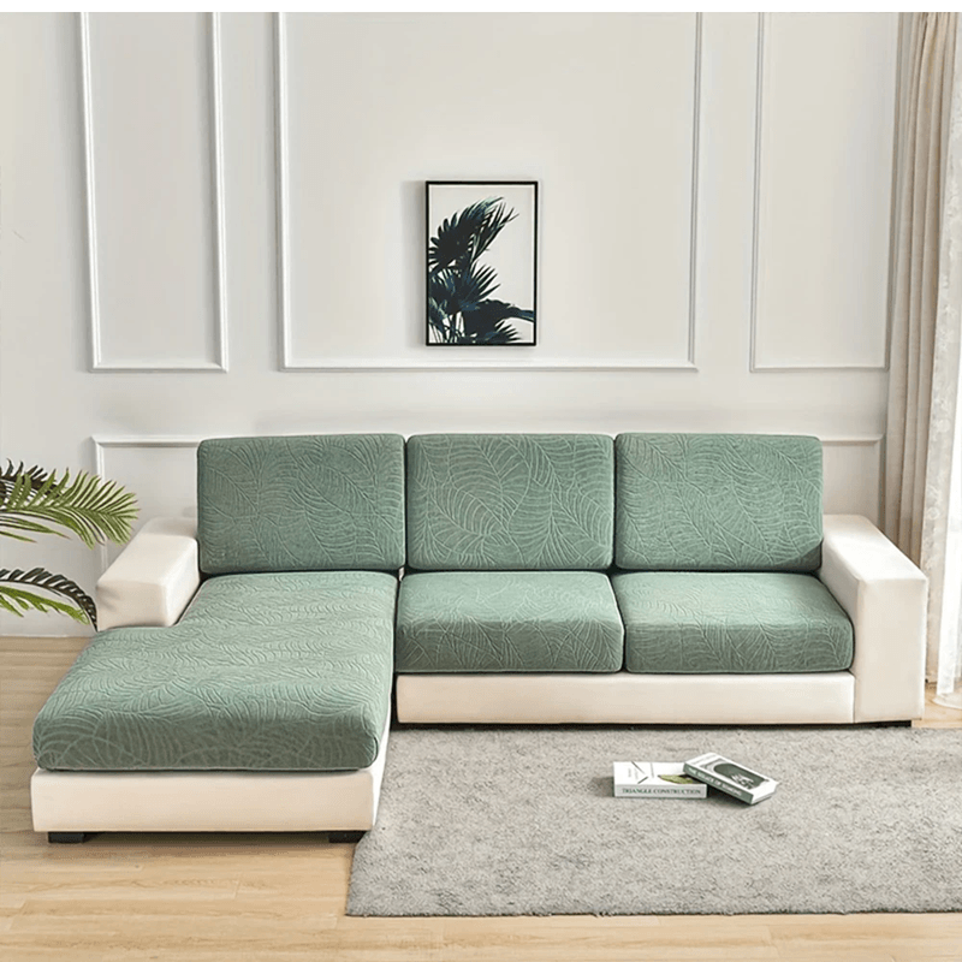 waterproof stretch sofa cushion cover jacquard couch protector