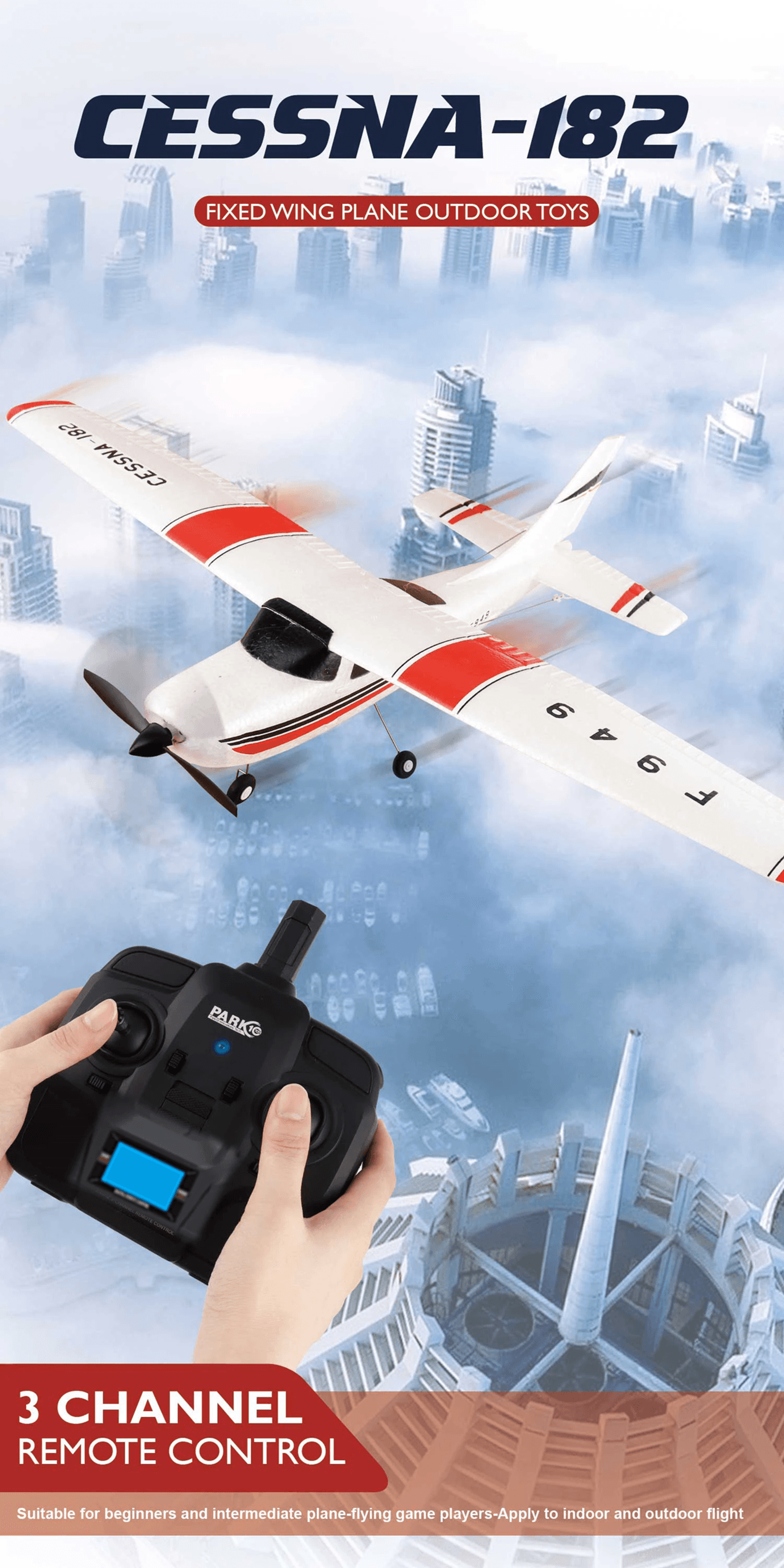 WLtoys F949 RC Airplane Cessna 182 with Gyroscope and 3D6G Flight Mode