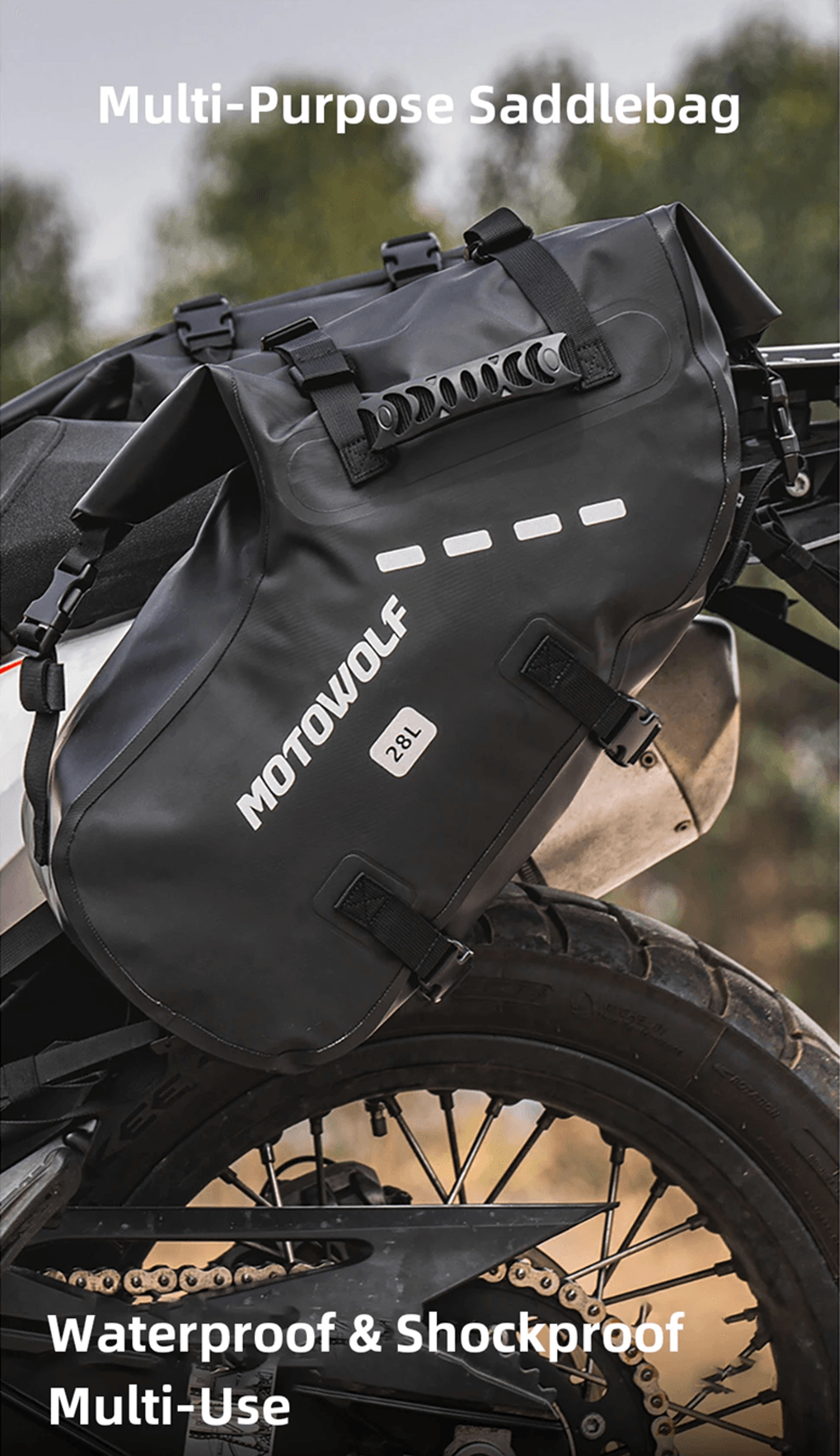Waterproof Large Capacity Motorcycle Pannier Bag Side Saddle Luggage