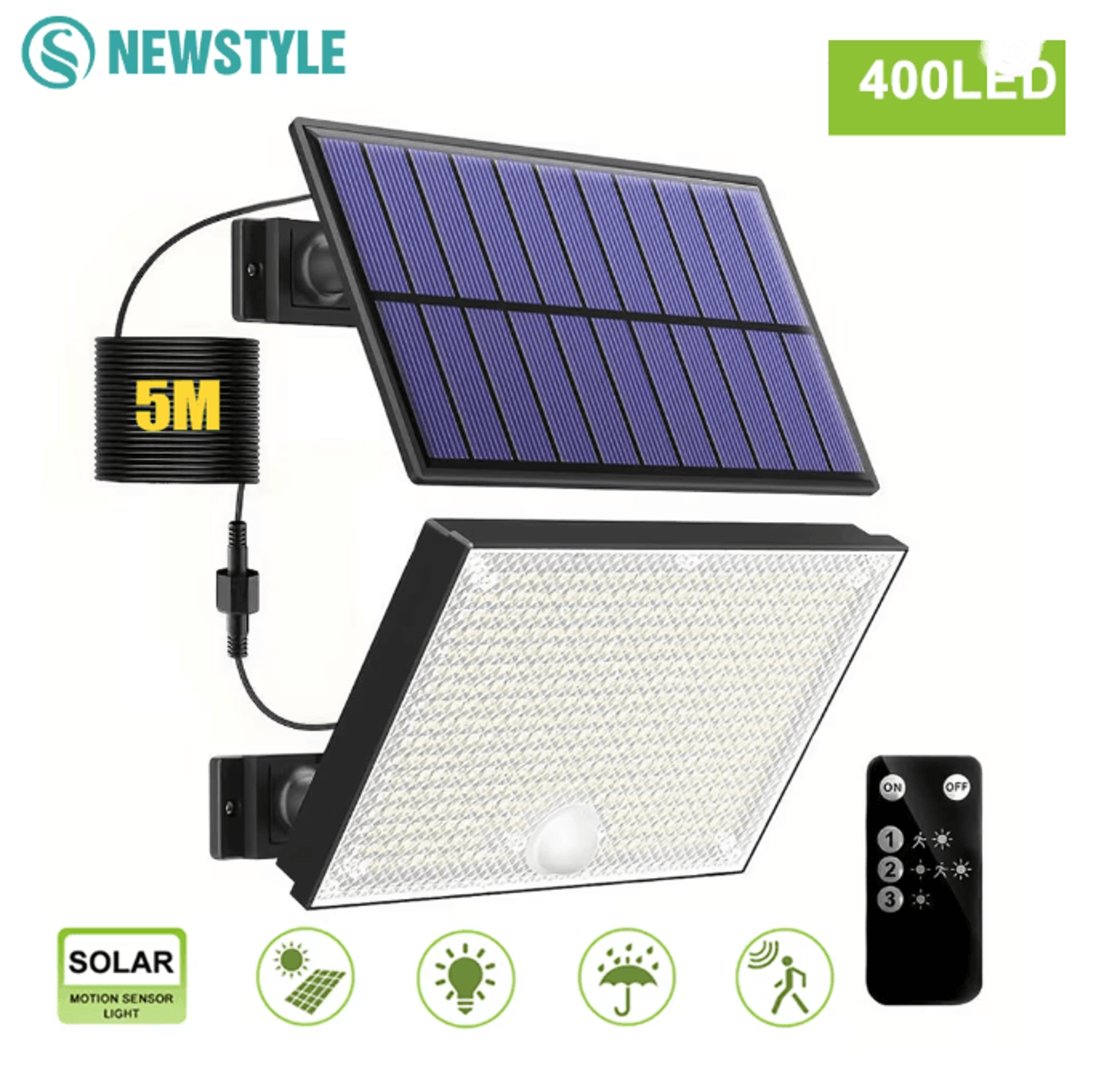 outdoor solar motion sensor lights waterproof led security flood light