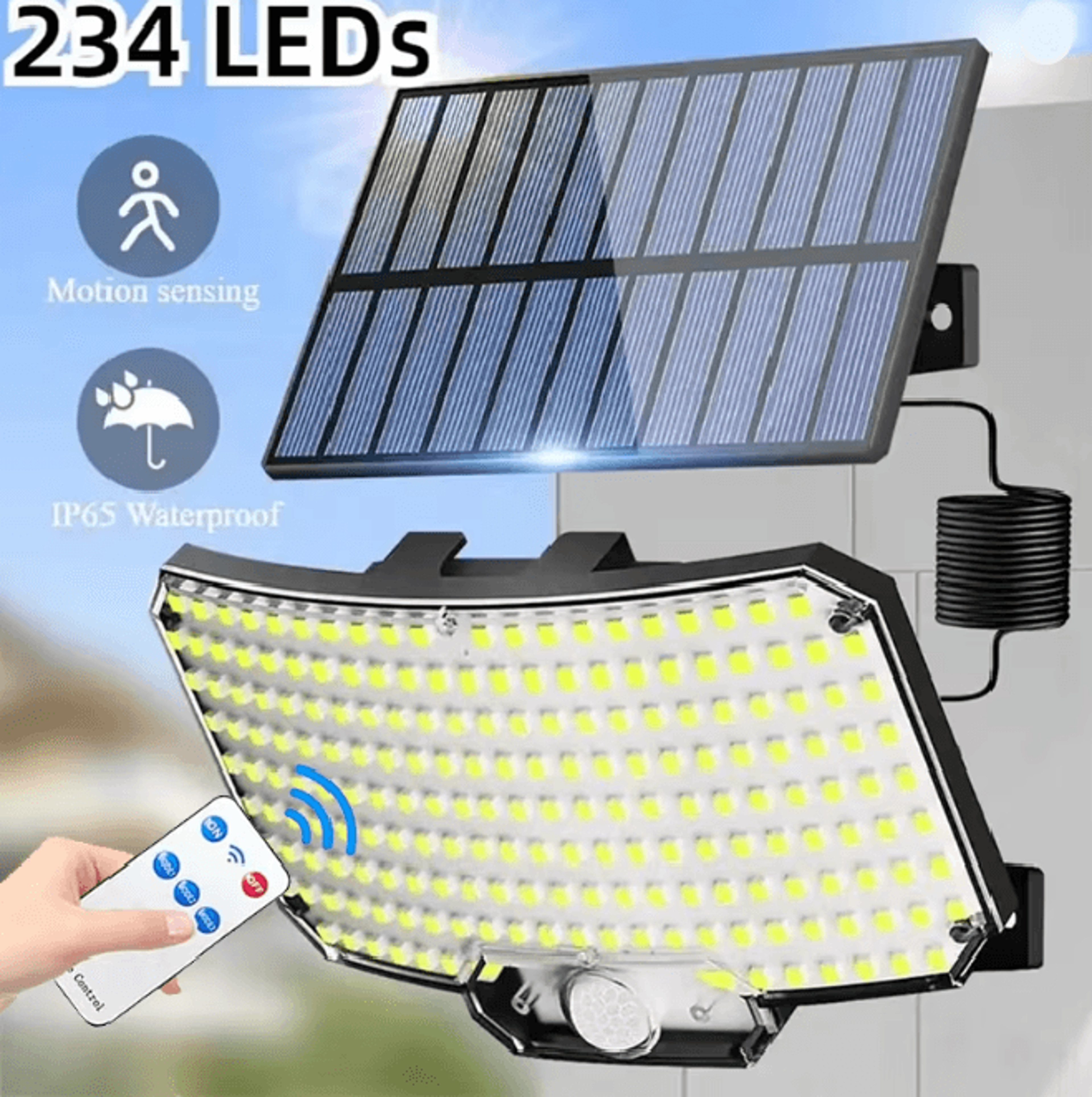 super bright outdoor solar motion sensor light waterproof led wall lamp