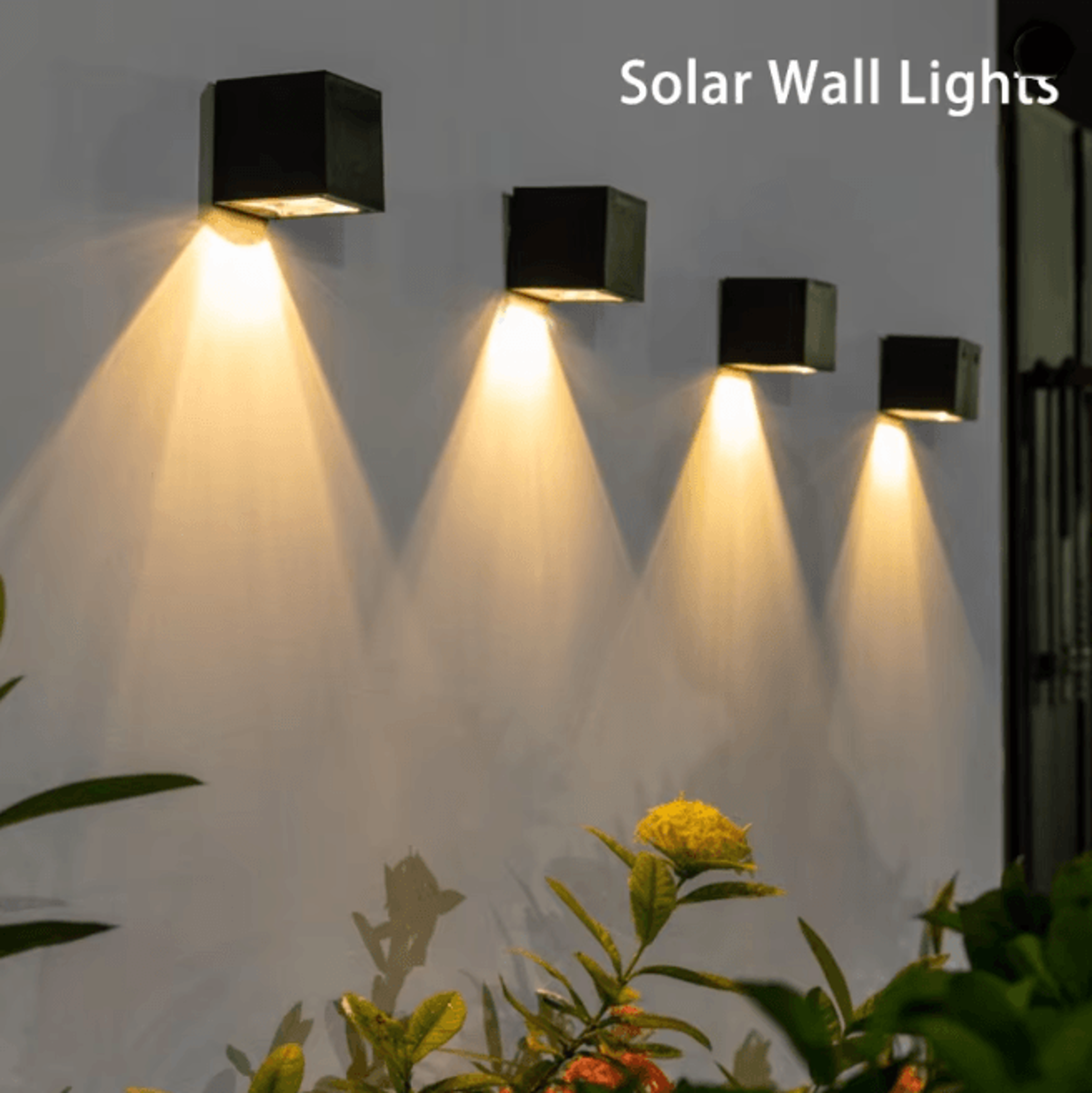 solarglow led outdoor wall light for garden and fence