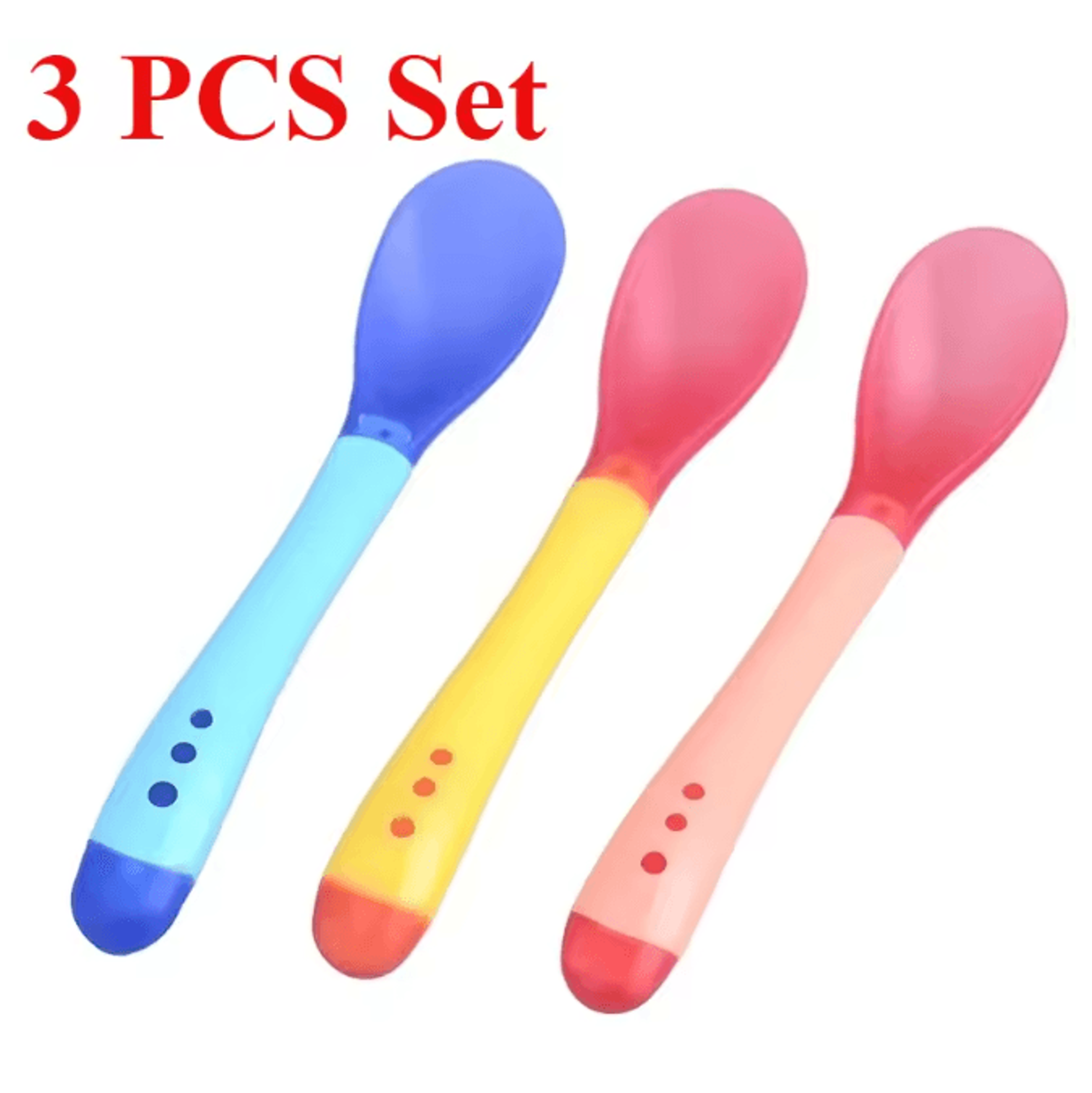 thermasafe temperature sensing baby spoon set 3 pack