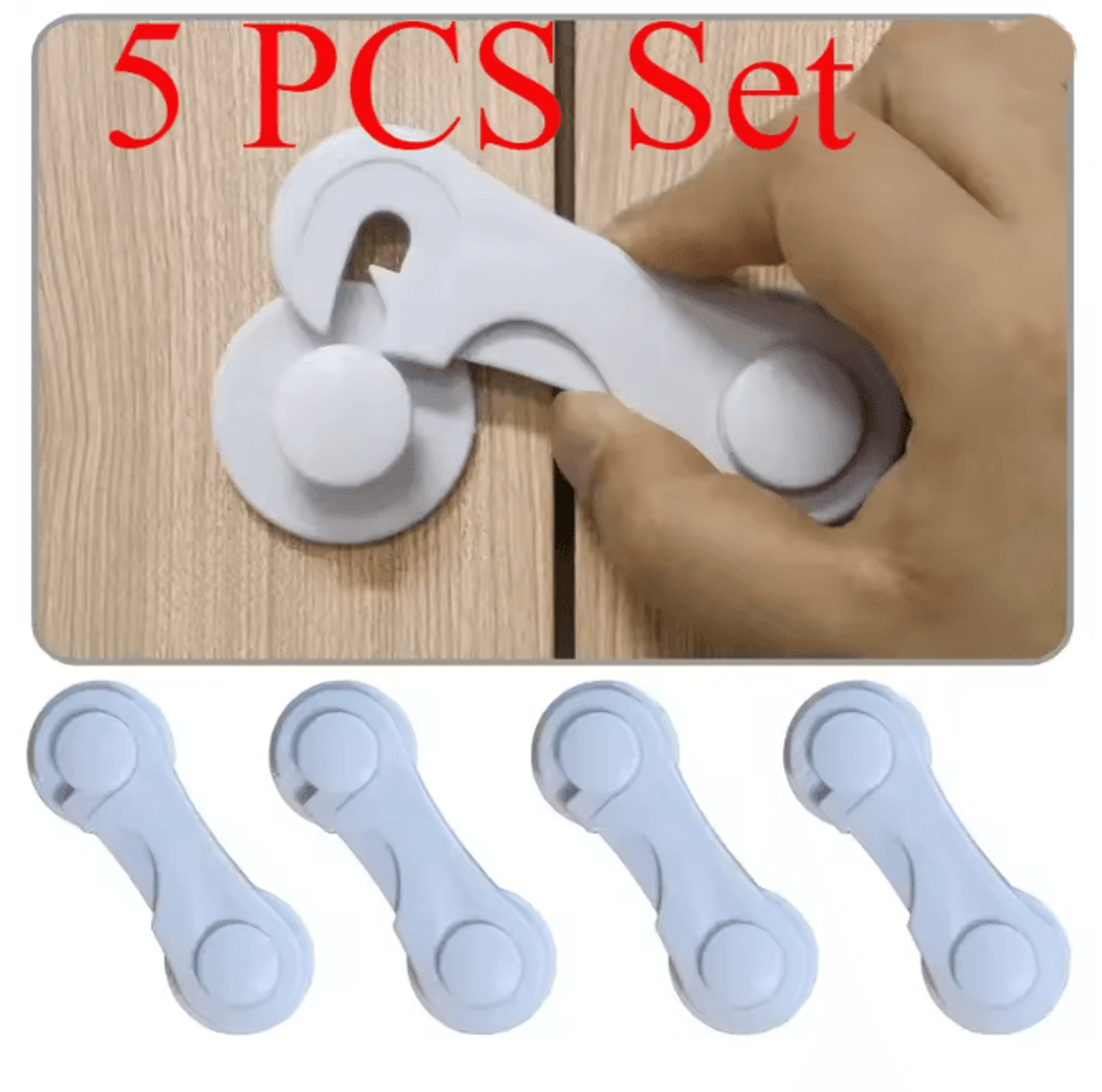 SafeGuard Pro Magnetic Cabinet Locks for Baby Proofing 5 Pack