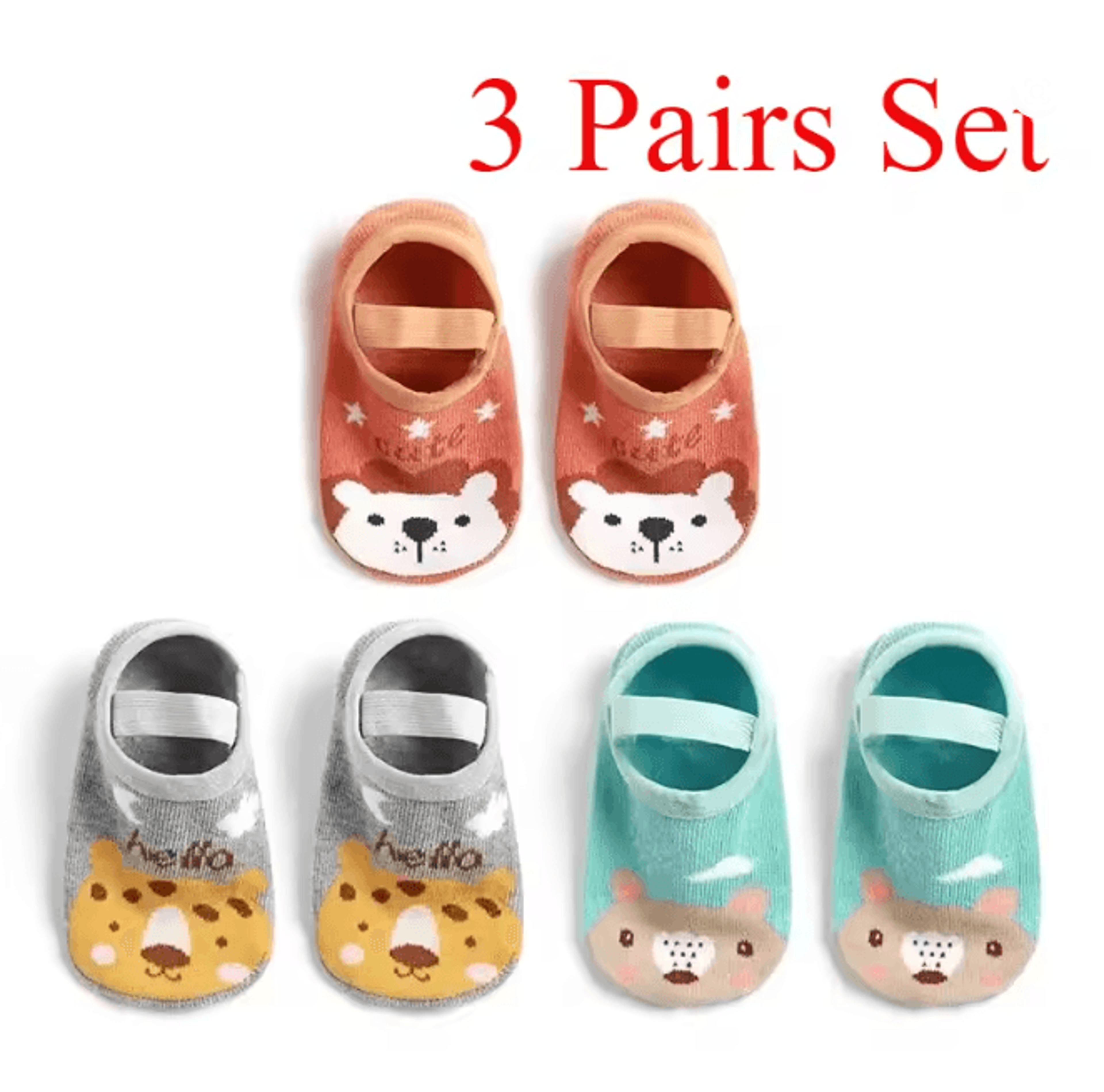 CozySteps Non Slip Toddler Socks Cute Cartoon Baby Floor Grip Socks