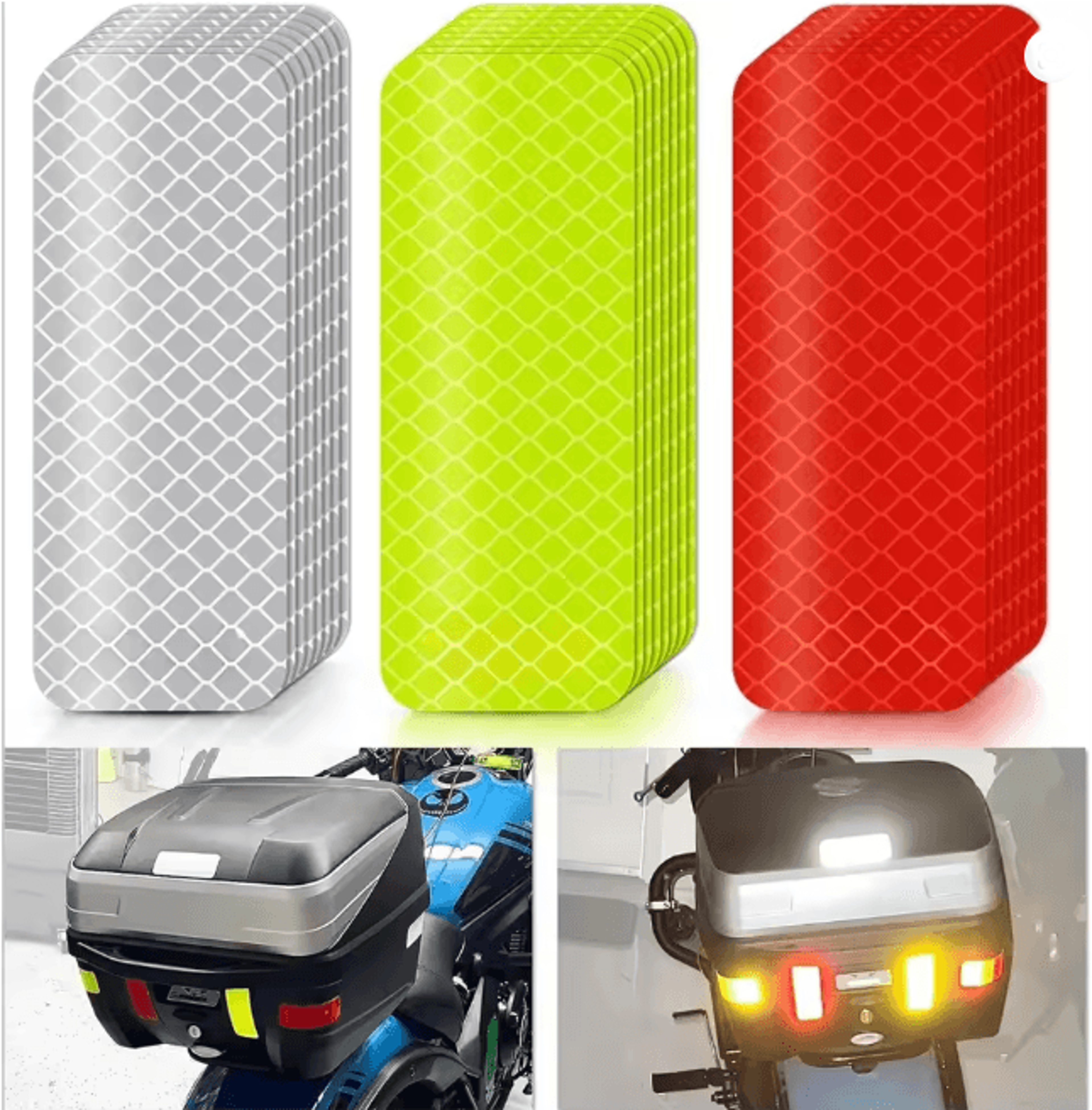 nightguard reflective safety stickers for bikes helmets and gear 10 pack