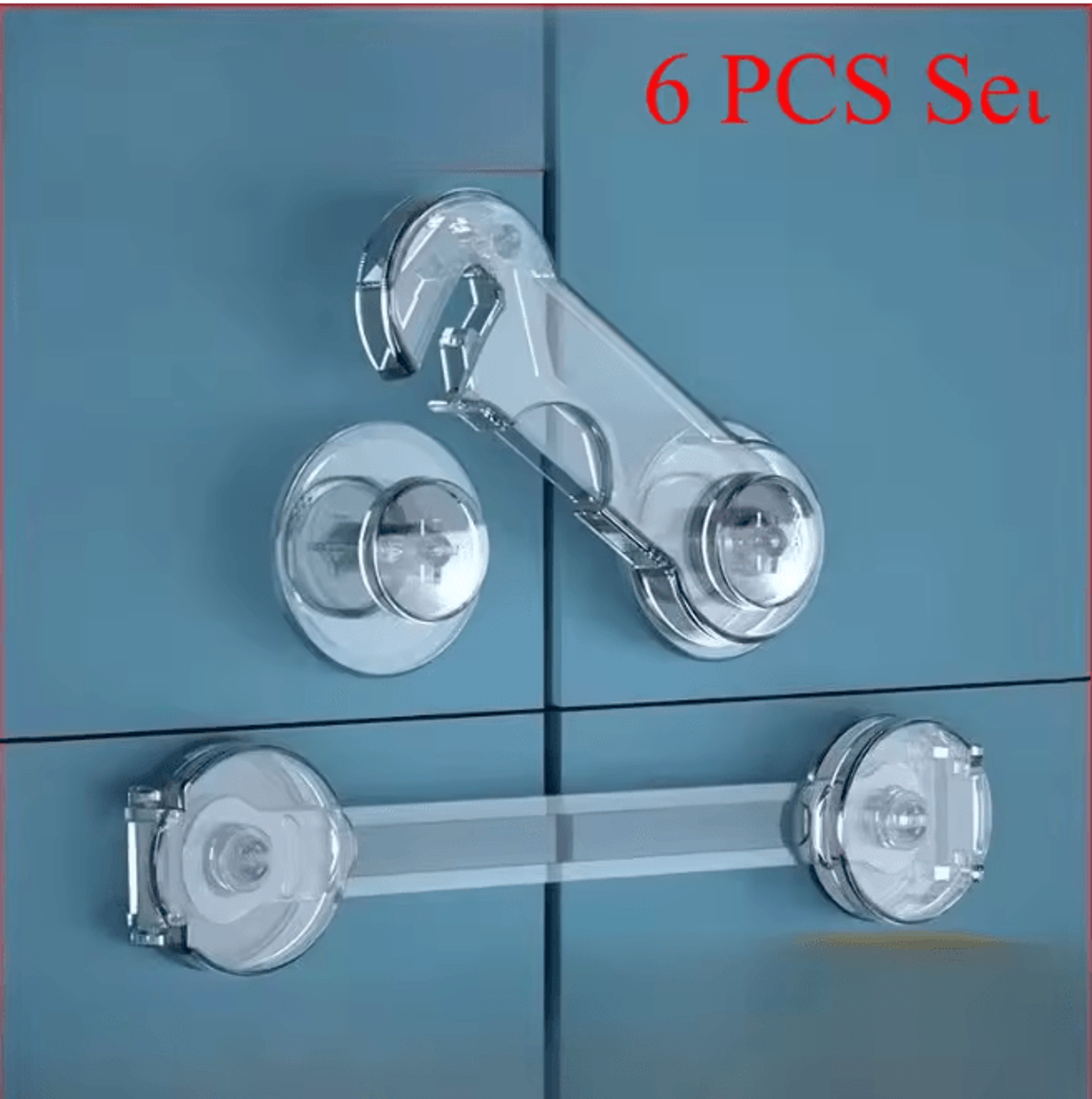 SecureHome Baby Cabinet Locks 6 Pack Adjustable Safety Straps