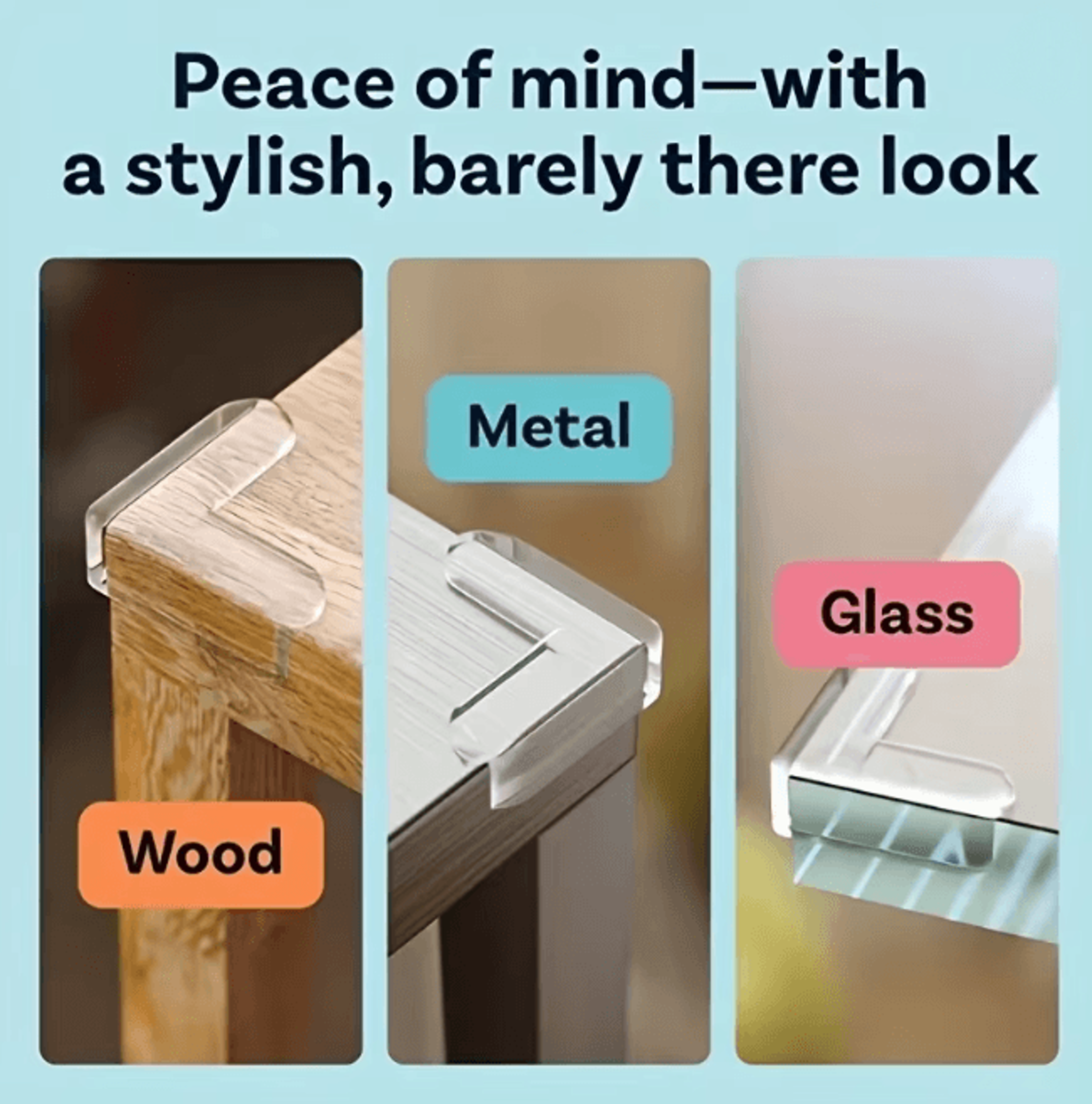 ClearShield Baby Table Corner Protectors 10 Pack Transparent Safety Guards