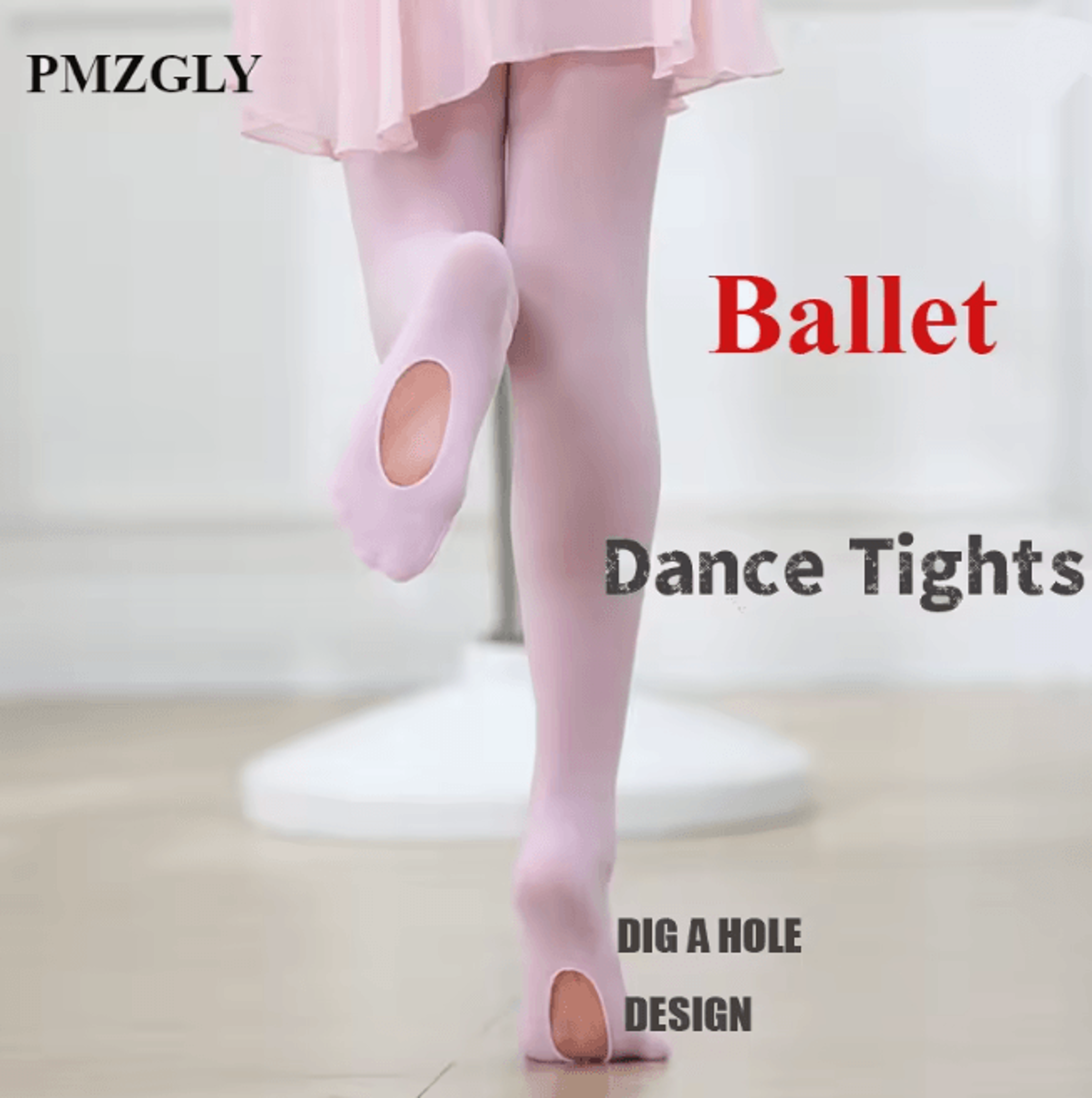 FlexStep Convertible Ballet Tights for Girls and Women Dance Pantyhose with Hole