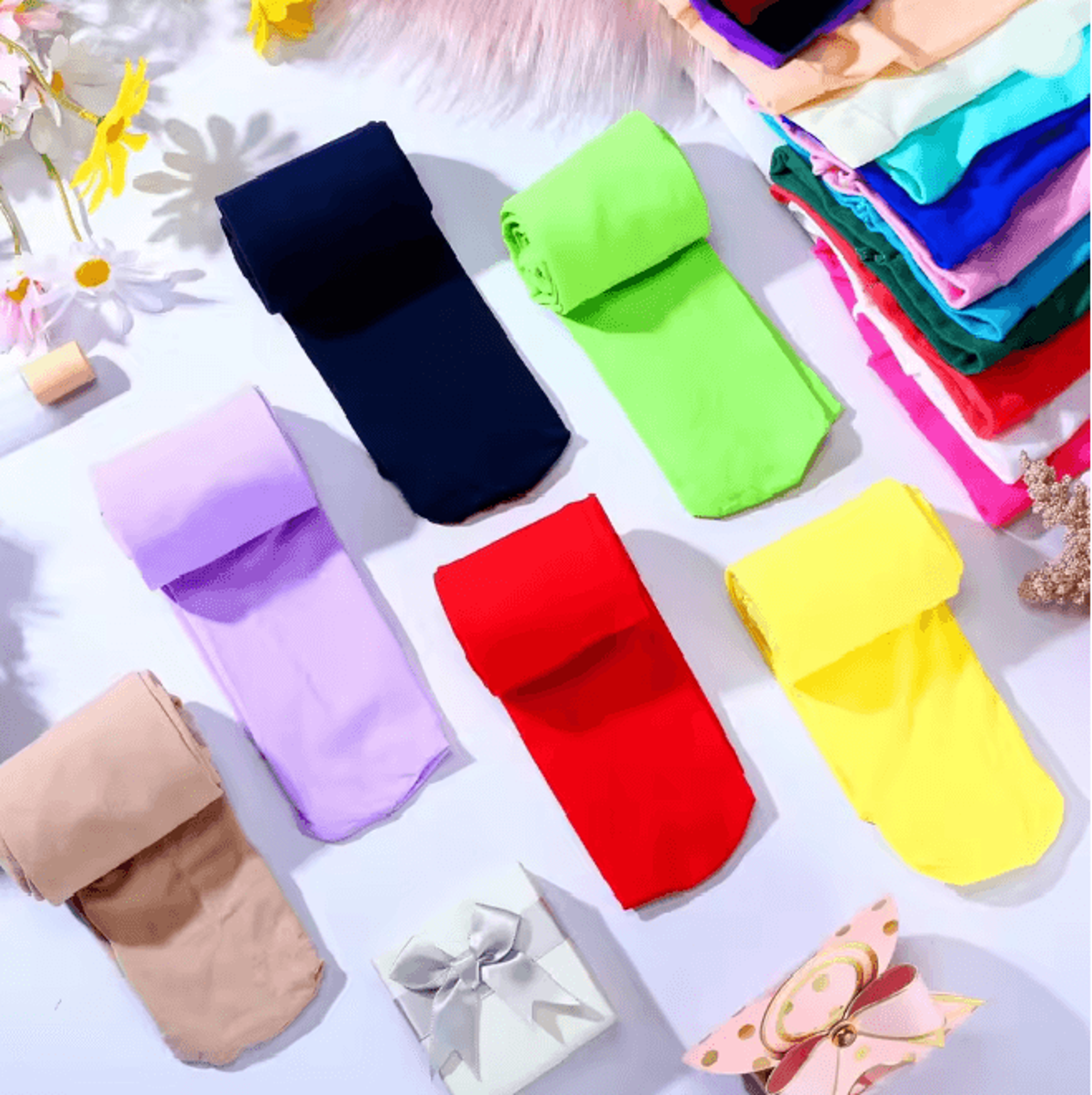 girls velvet ballet dance tights soft solid color kids pantyhose