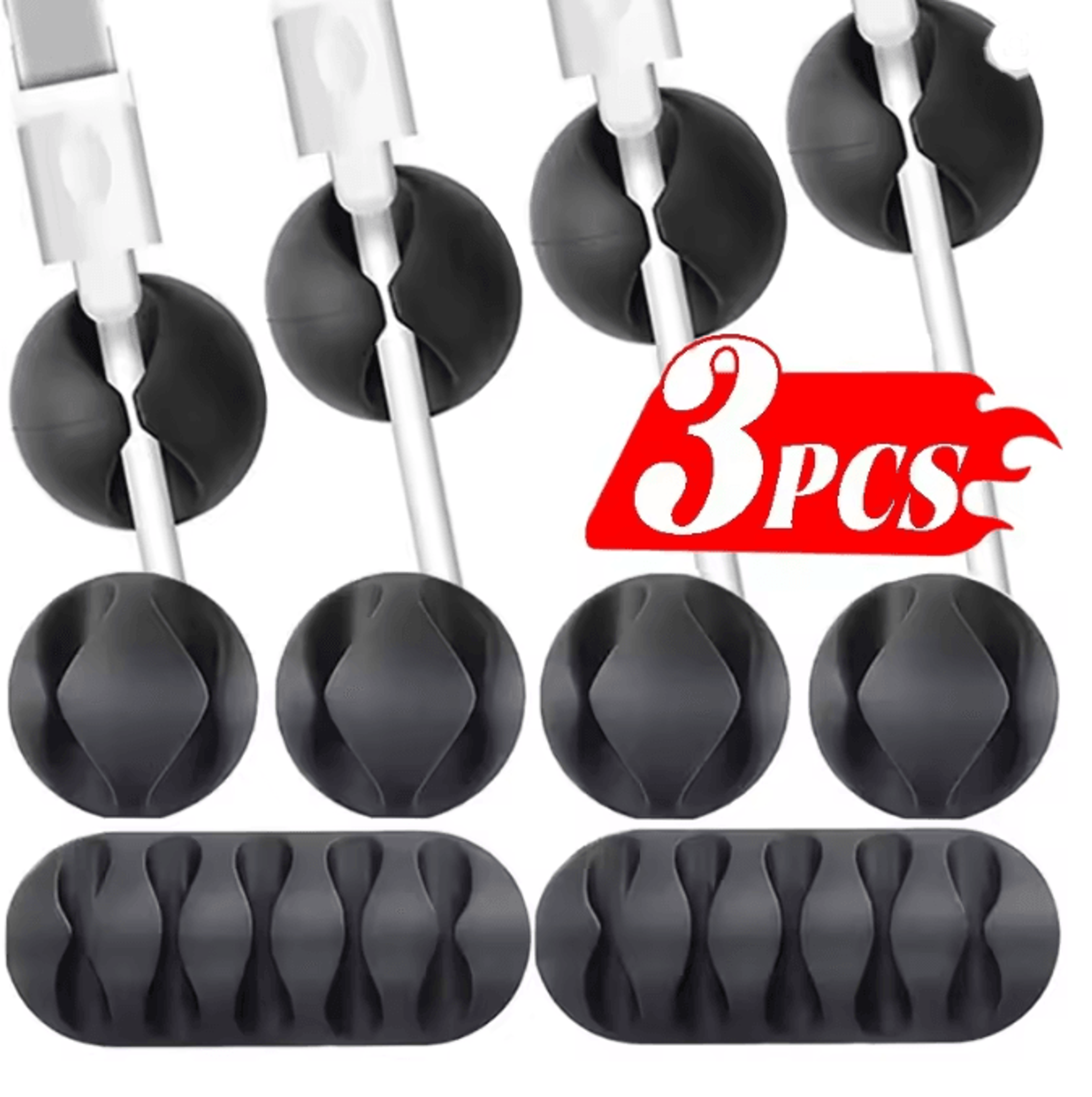 silicone cable organizer clips self adhesive usb cord holder for desk and wall