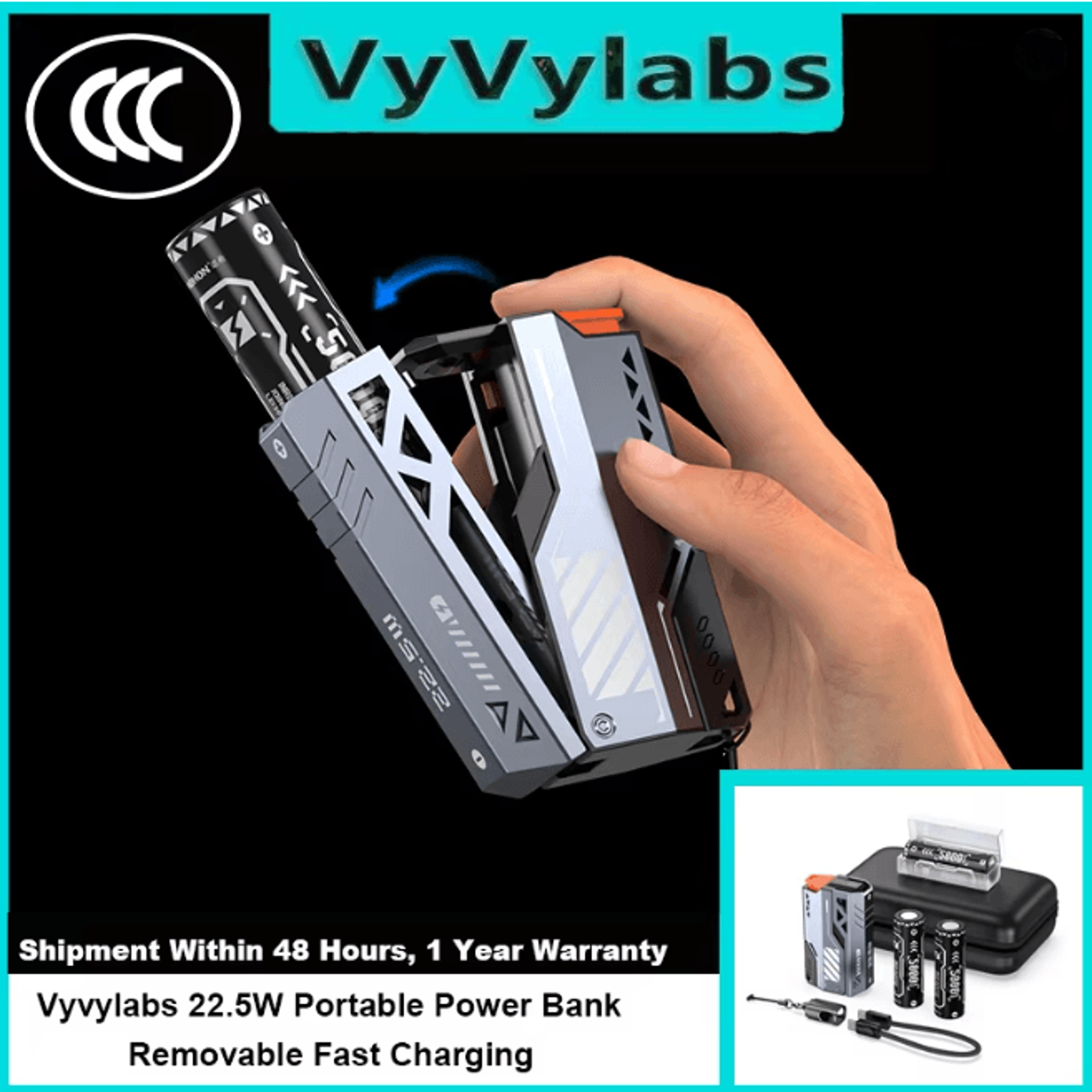 VYVYLABS 30000mAh Wireless Portable Charger 22.5W Fast Charging Power Bank