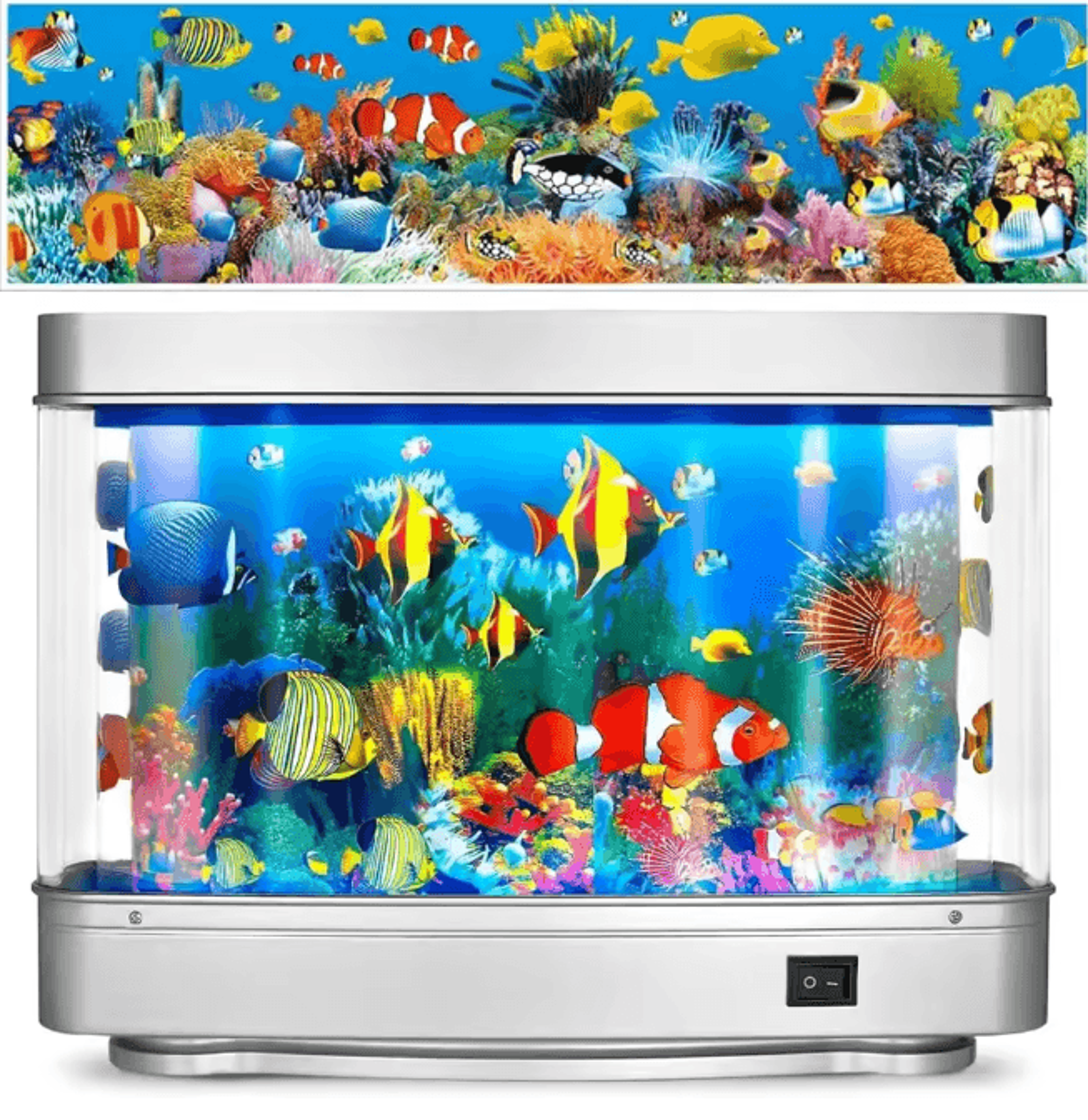 Ocean Aquarium Decorative Lamp Virtual Moving Fish Night Light