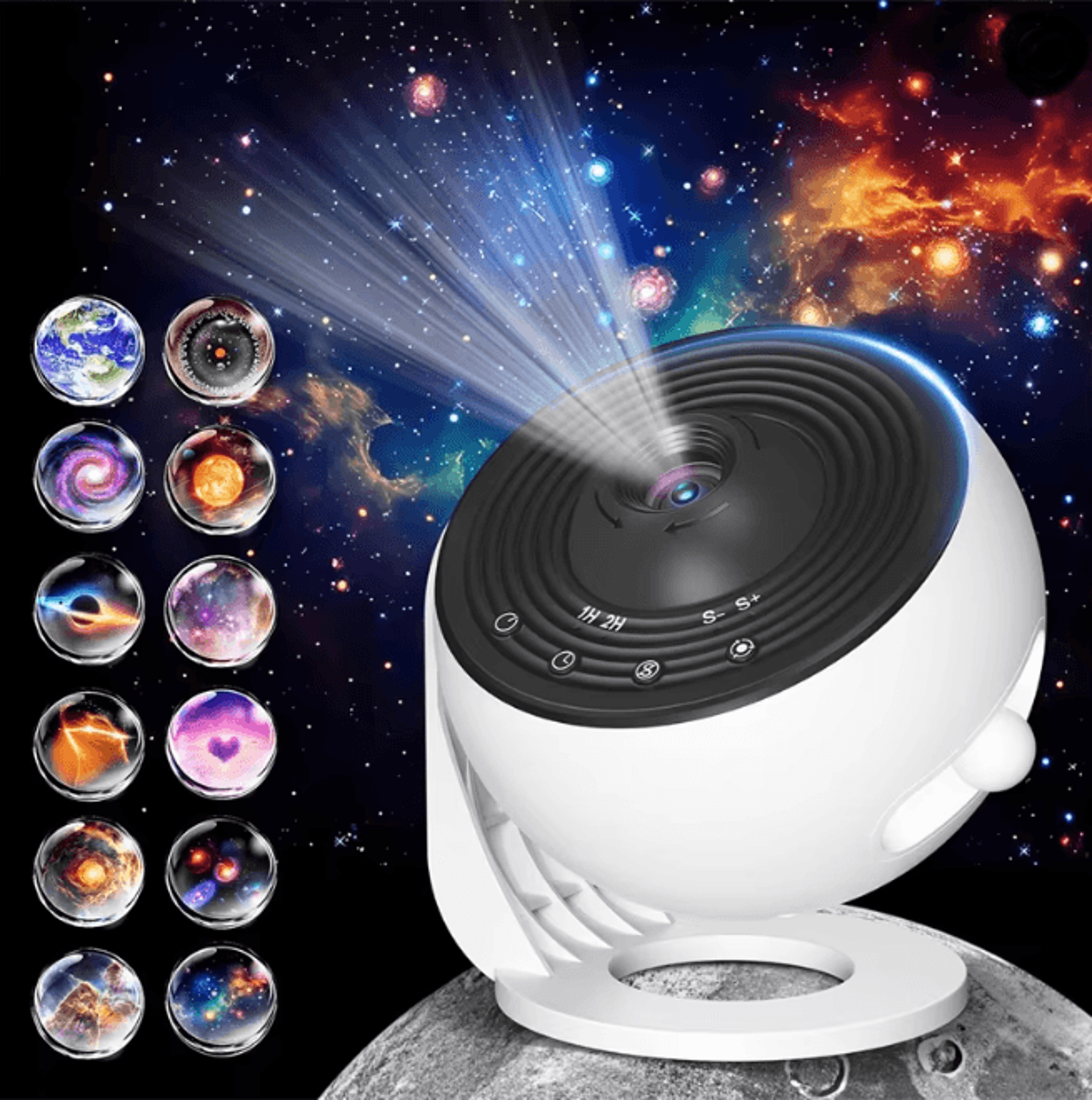 galaxy starry sky projector night light 360 degree rotating planetarium lamp
