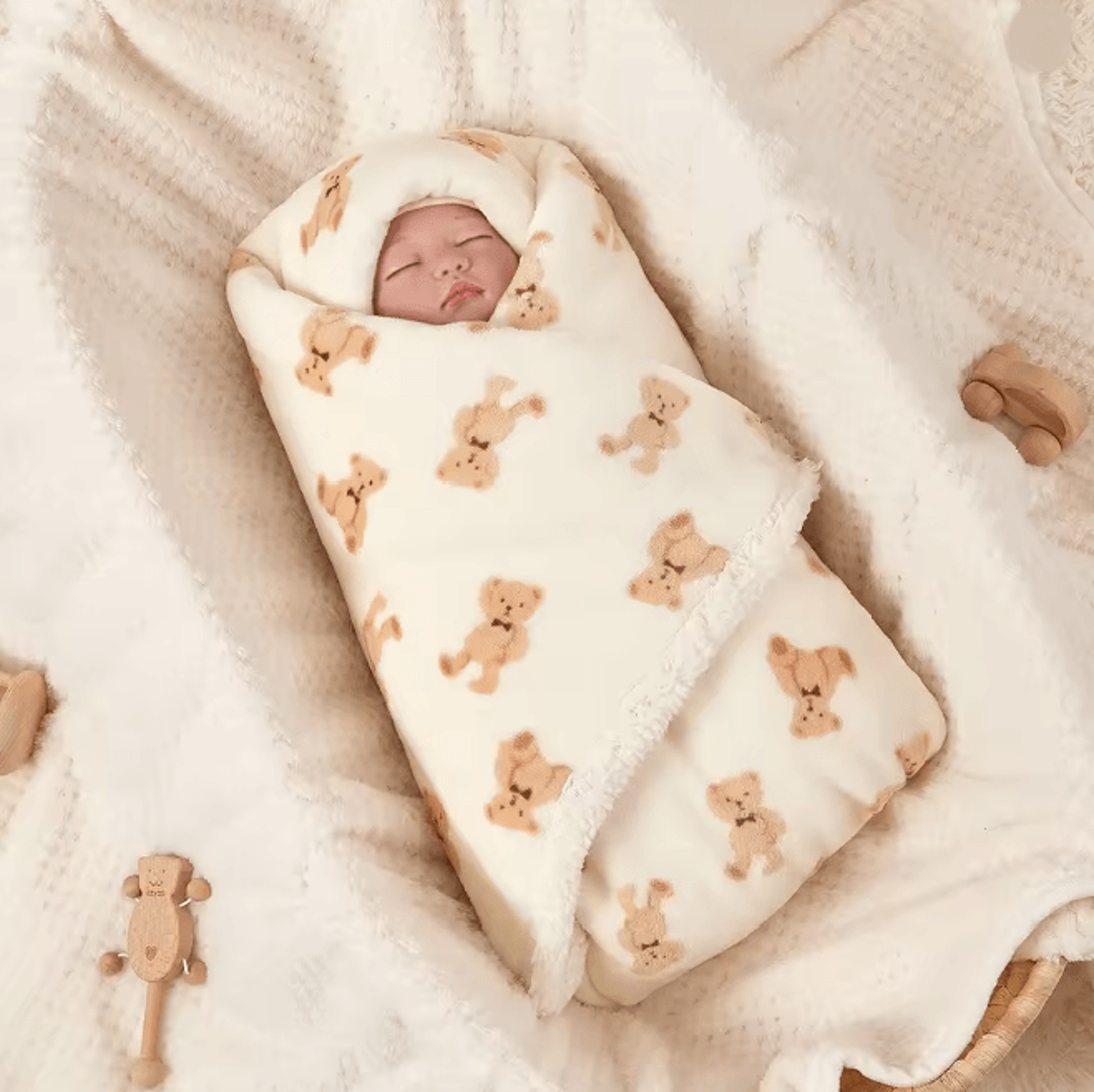 snugglenest winter baby blanket fleece swaddle wrap