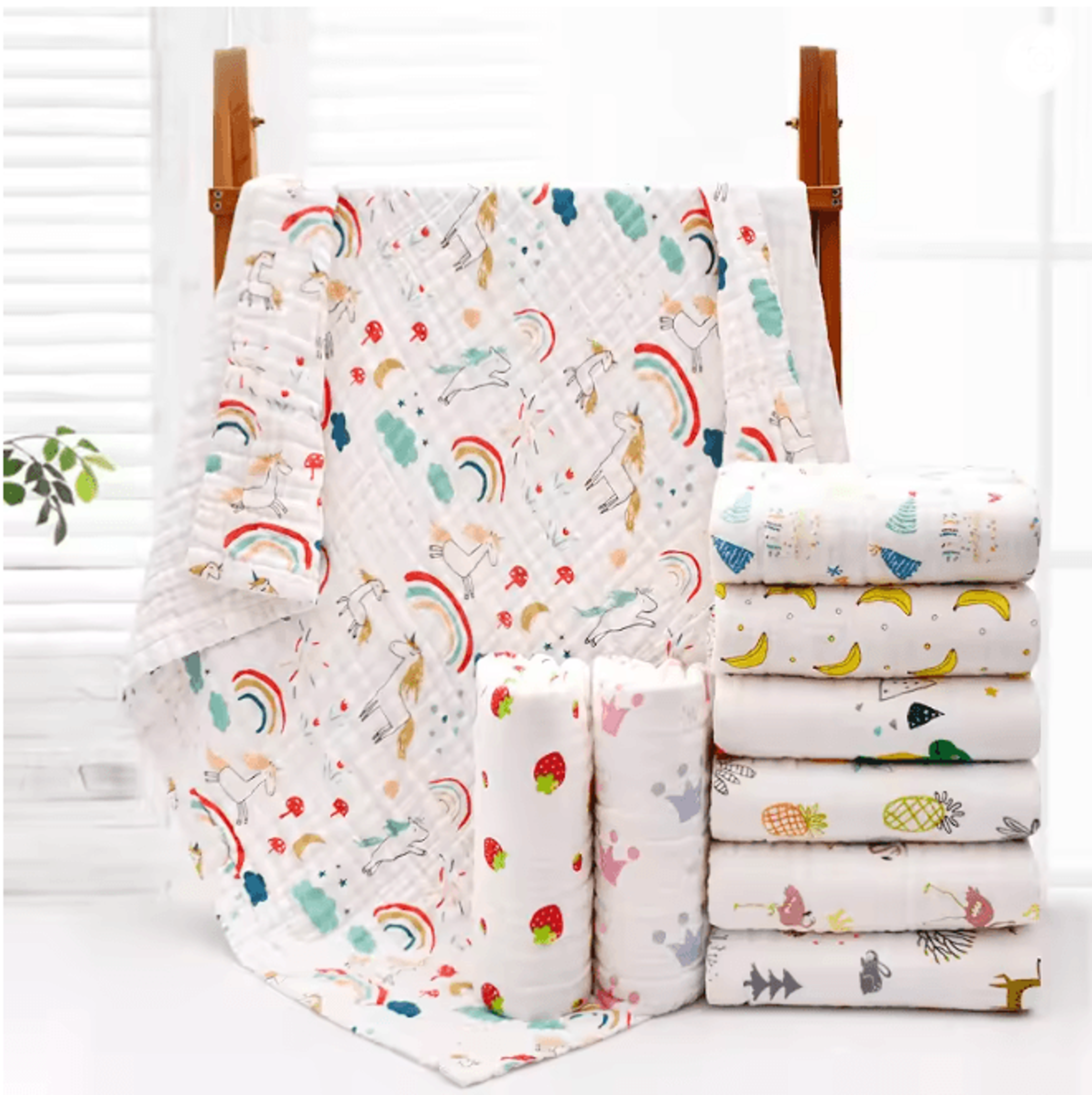 puregauze cotton baby bath towel four layer muslin swaddle blanket