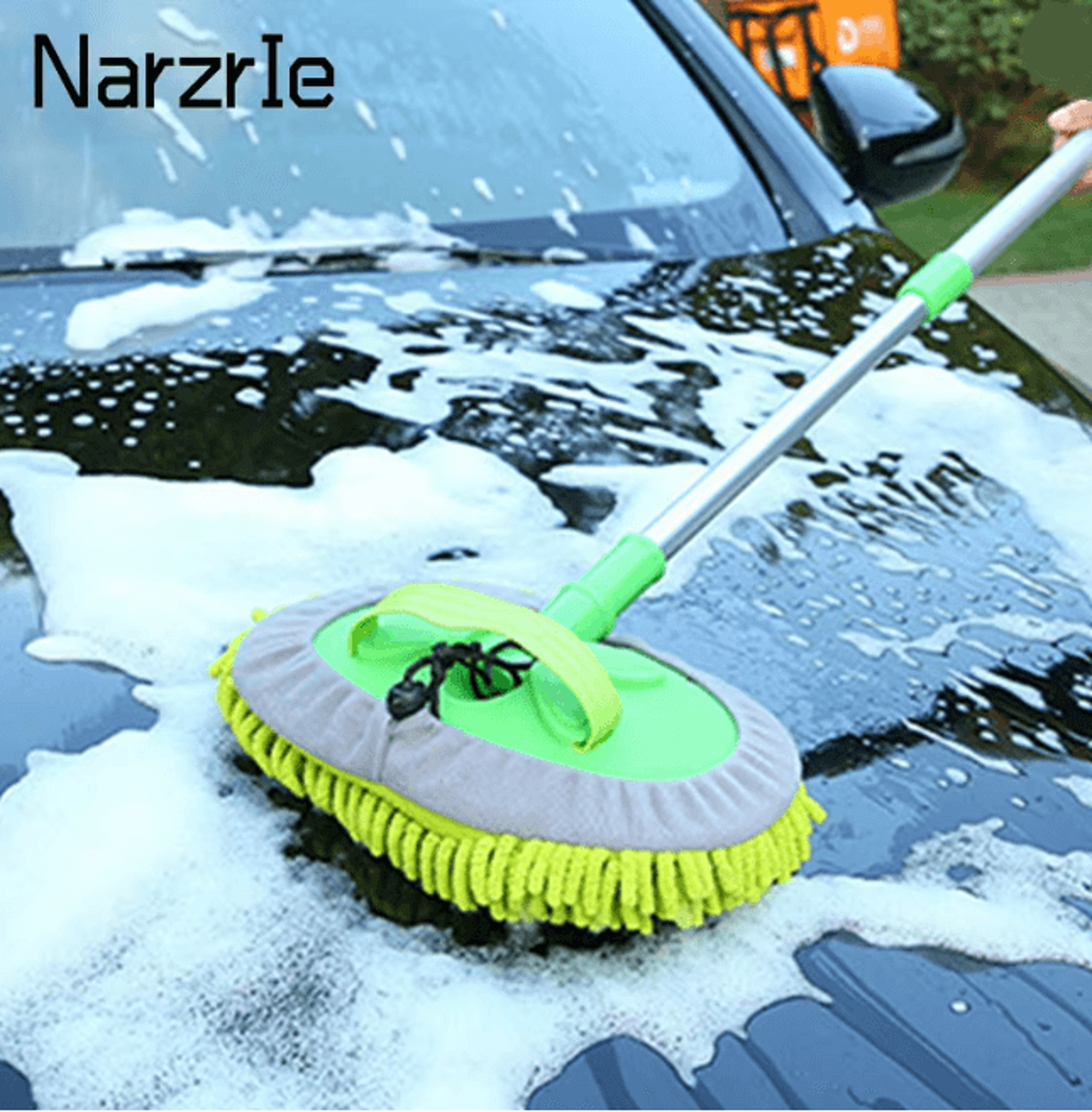 proreach telescoping car wash brush adjustable long handle cleaning mop