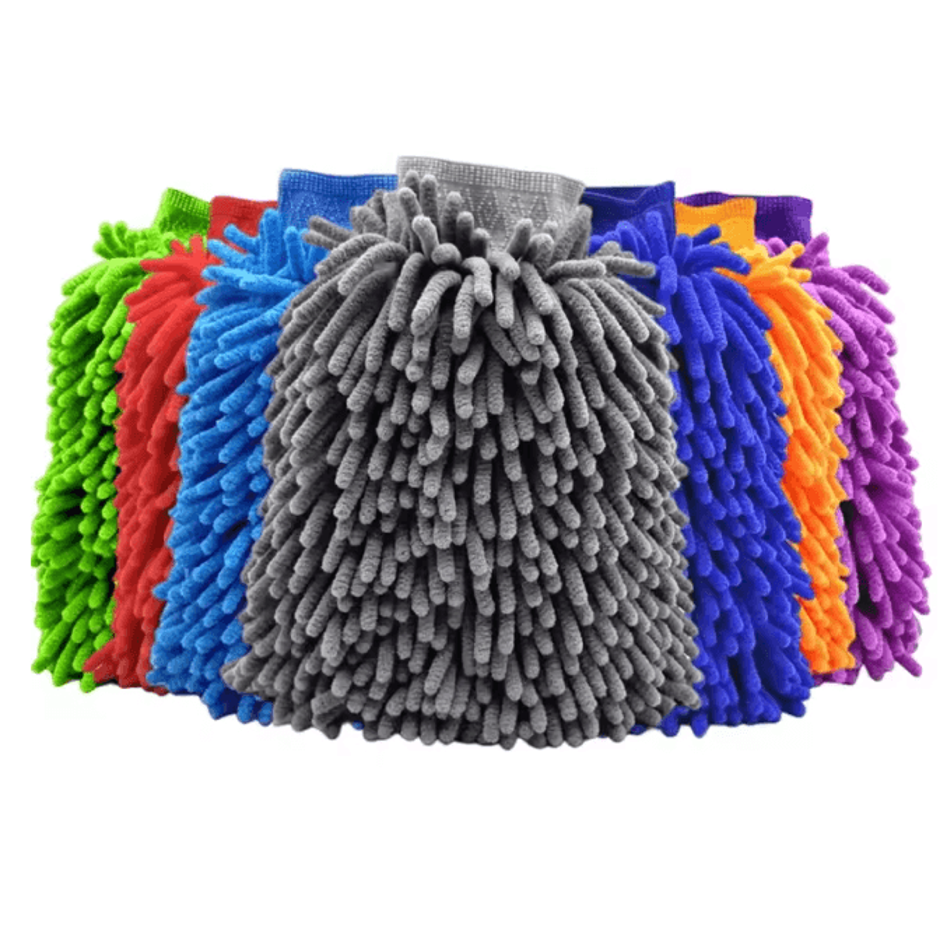 DualSoft Microfiber Car Wash Mitt Double Sided Chenille Glove