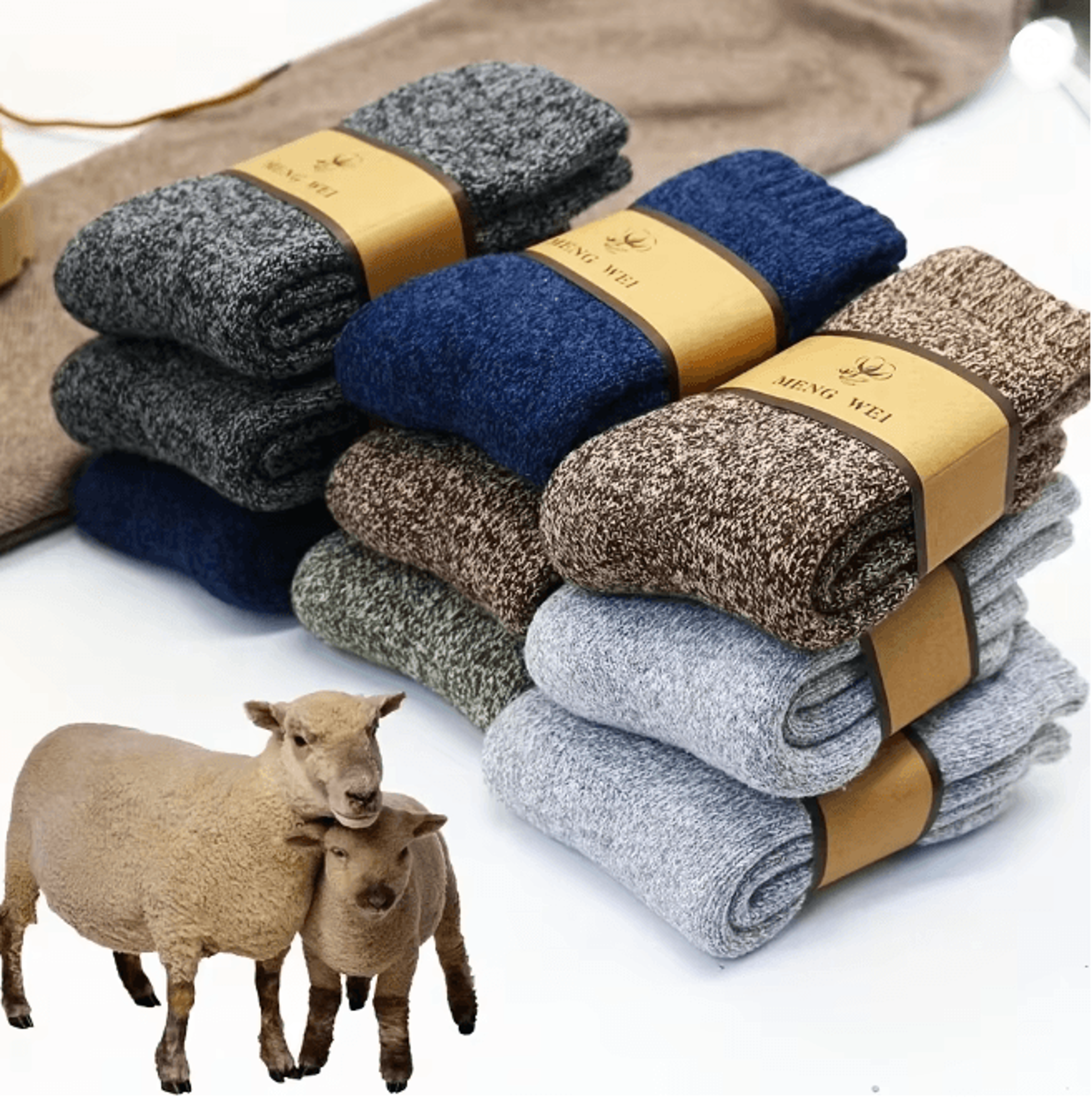 ThermaStride Mens Winter Warm Thick Towel Socks