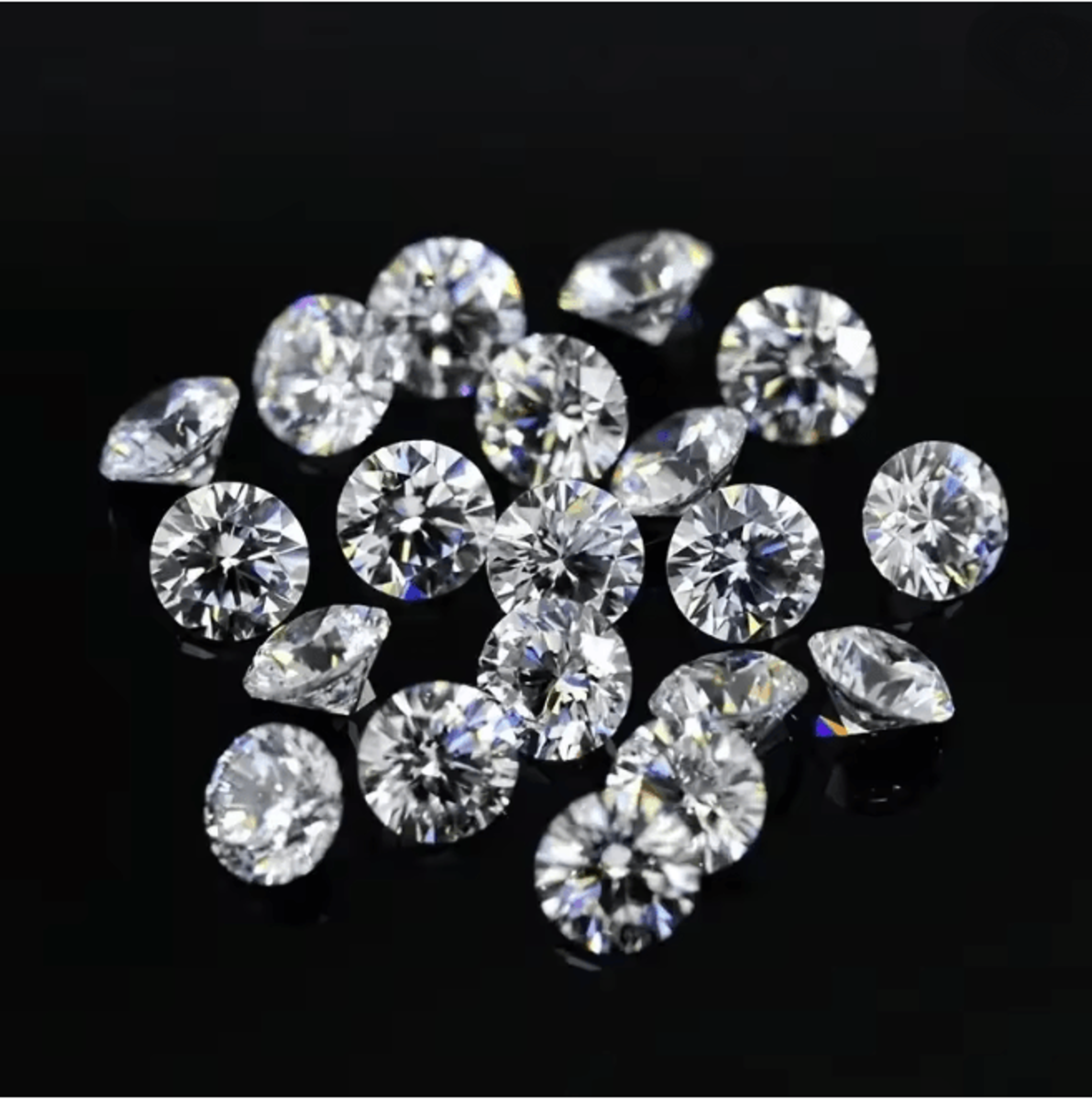 sparkcraft 50 piece 6mm cubic zirconia loose stones for jewelry making