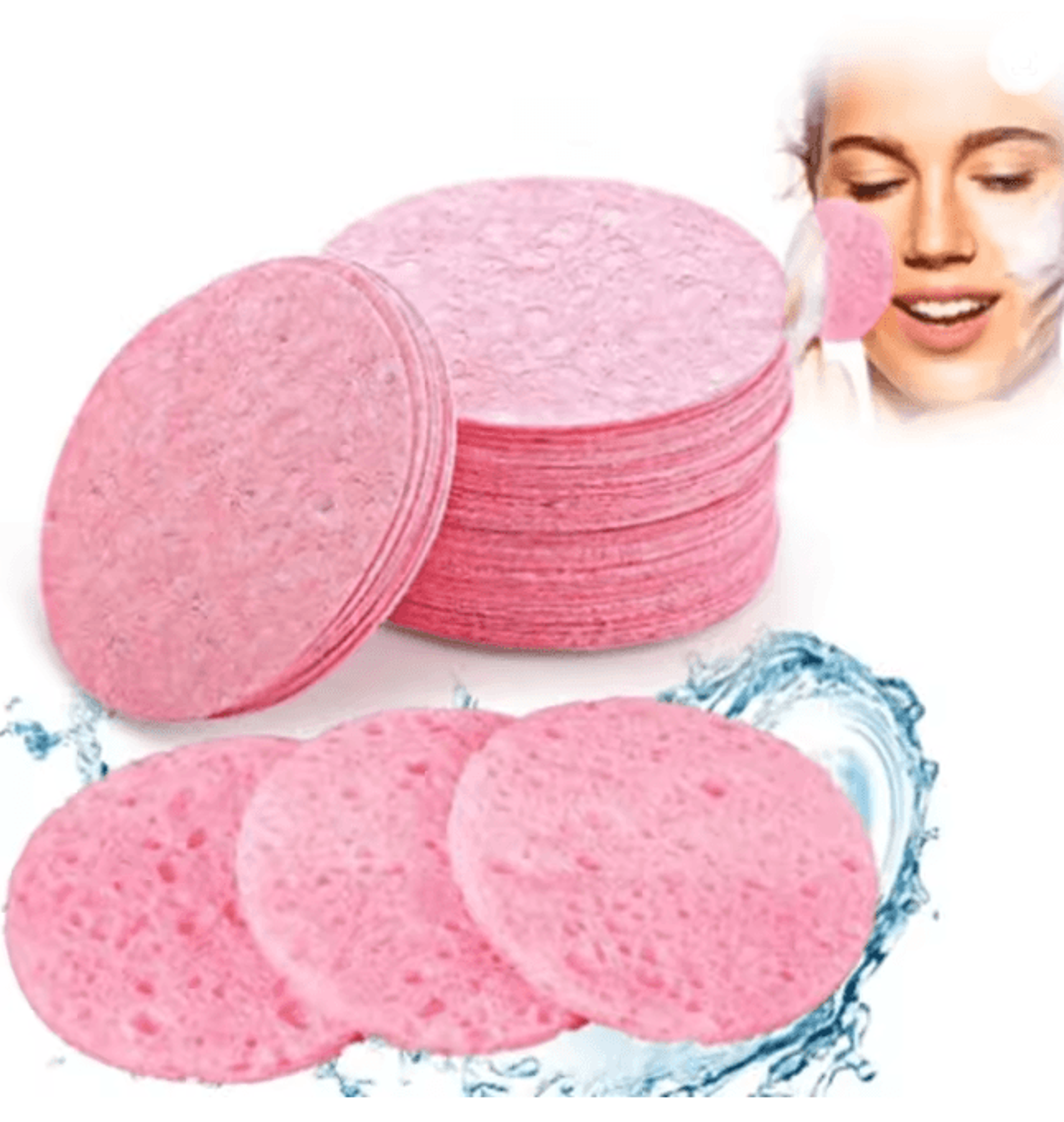 PureFoam Natural Wood Pulp Face Cleansing Sponge Set