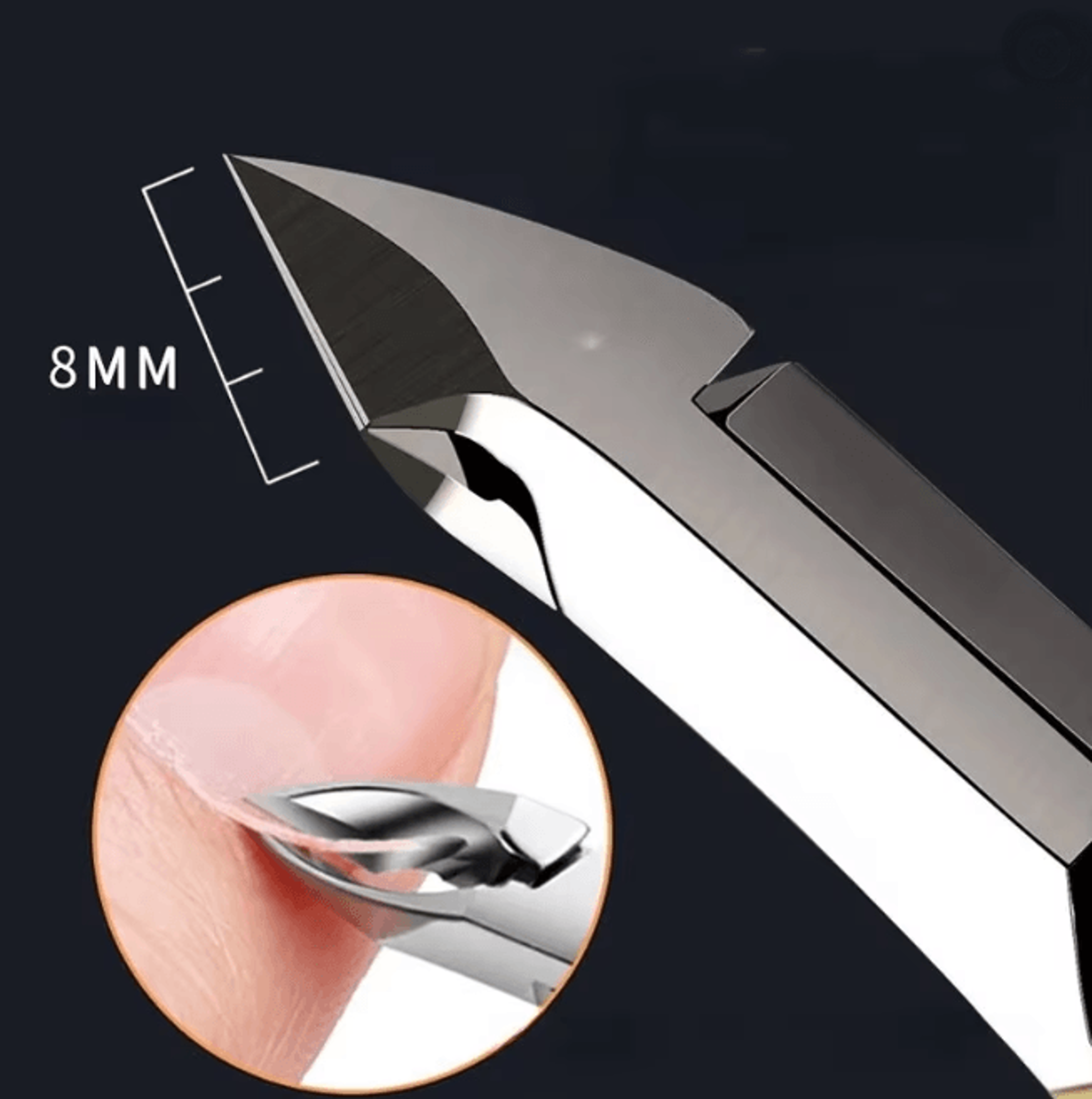PrecisionPro Stainless Steel Cuticle Nipper For Clean Manicure Care
