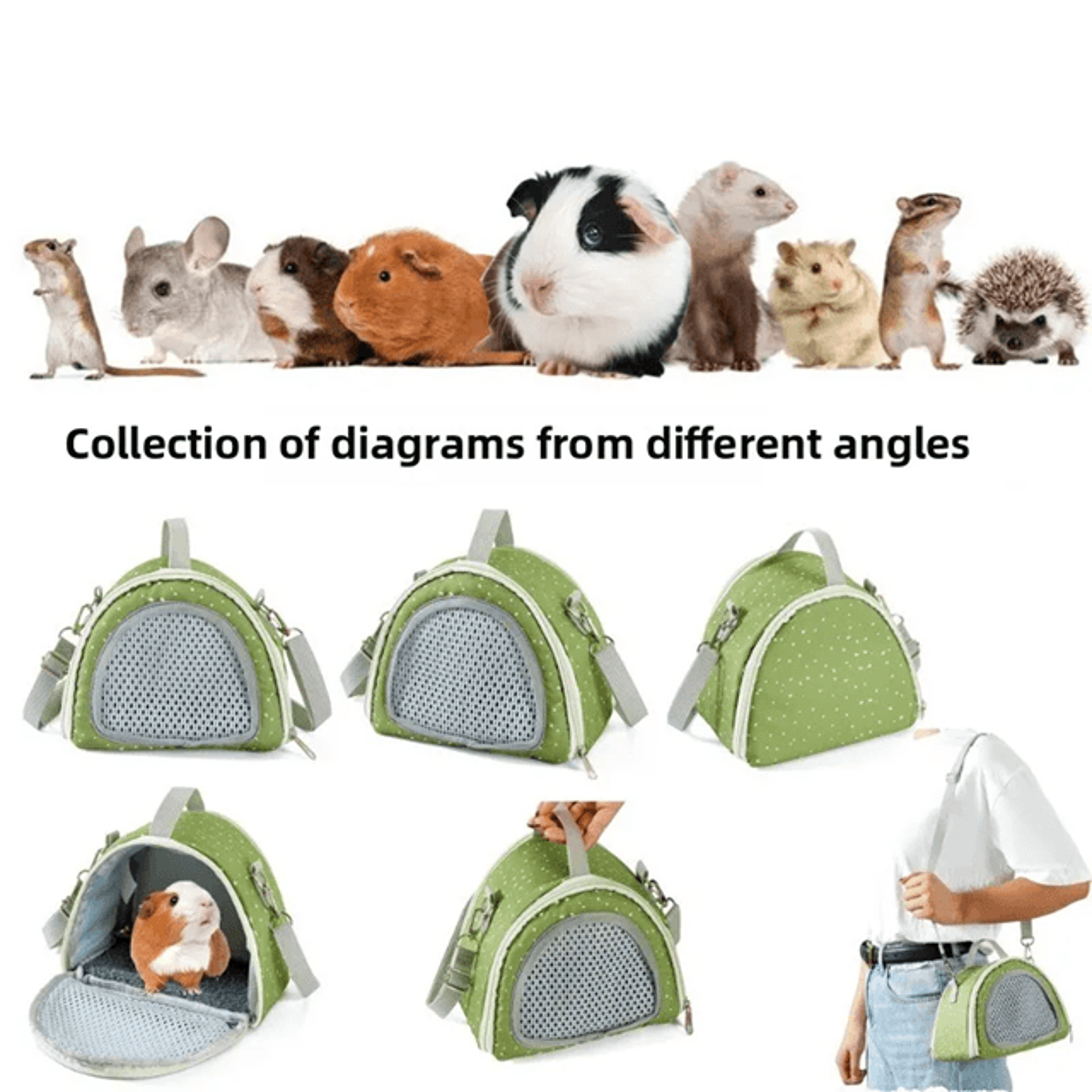 small animal carrier bag for hamster hedgehog and squirrel
