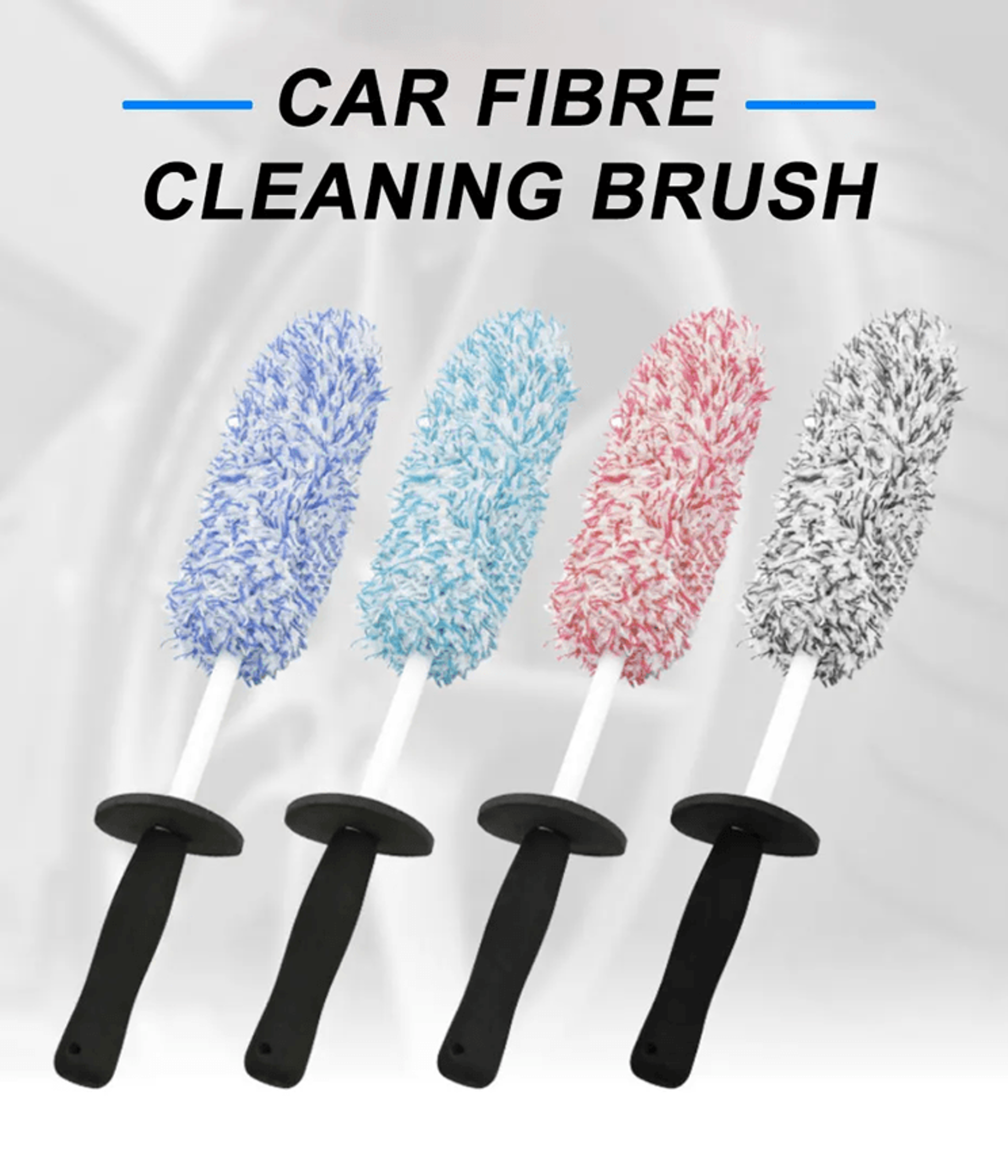 microfiber car wash glove and wheel cleaning brush with handle