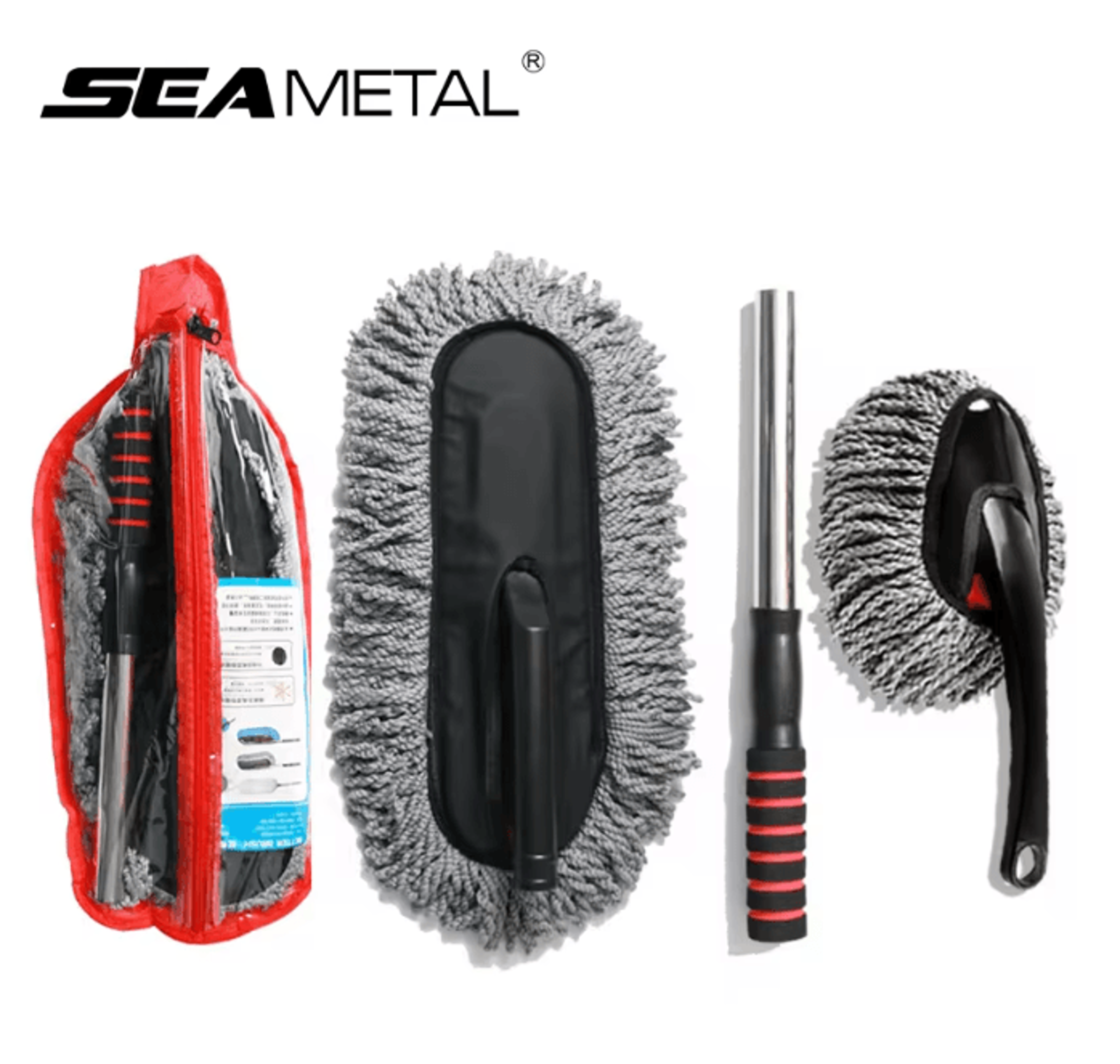 SEAMETAL Microfiber Car Wash Mop with Extendable Handle
