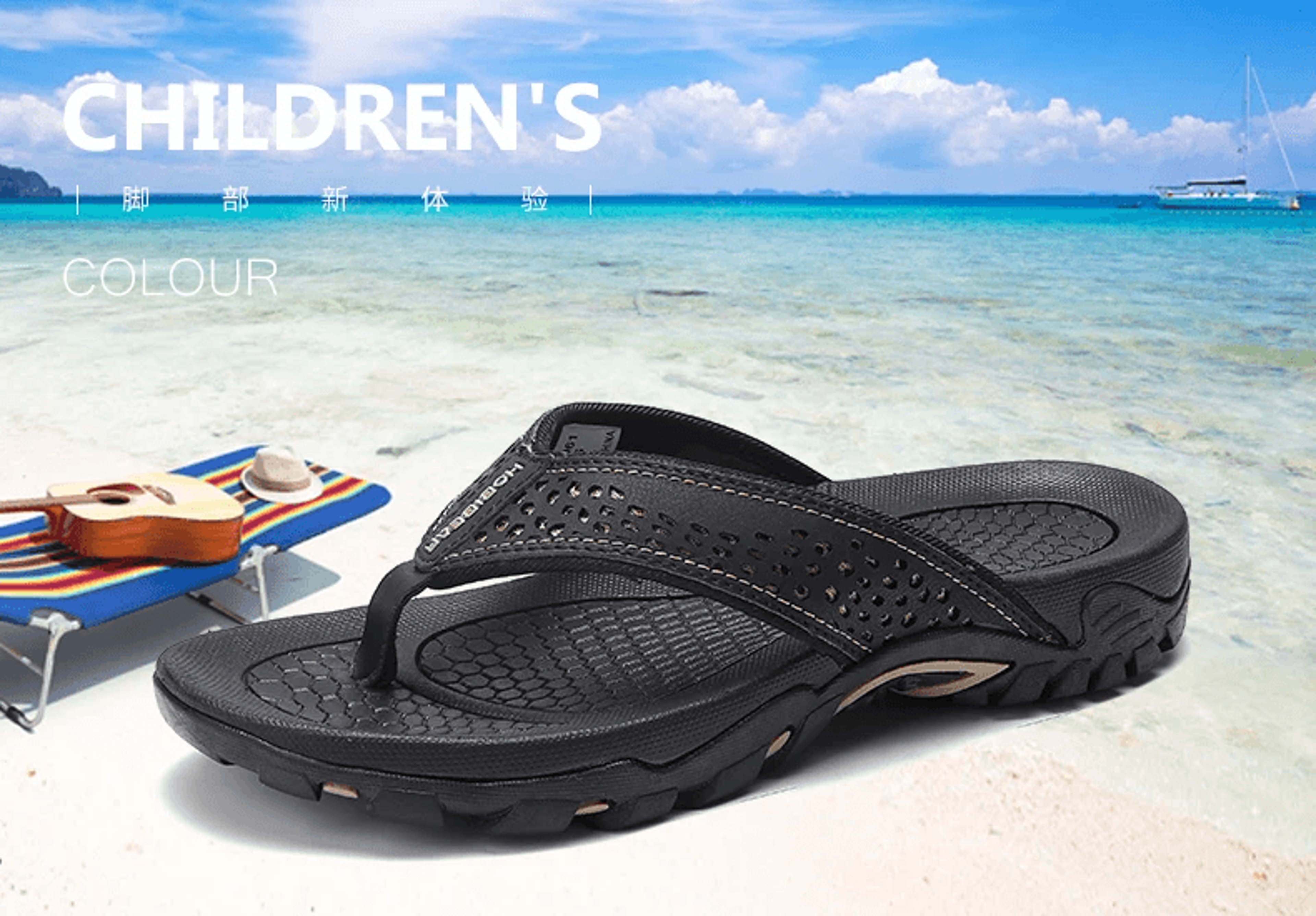 Jumpmore PU Leather Mens Summer Flip Flops Beach Sandals