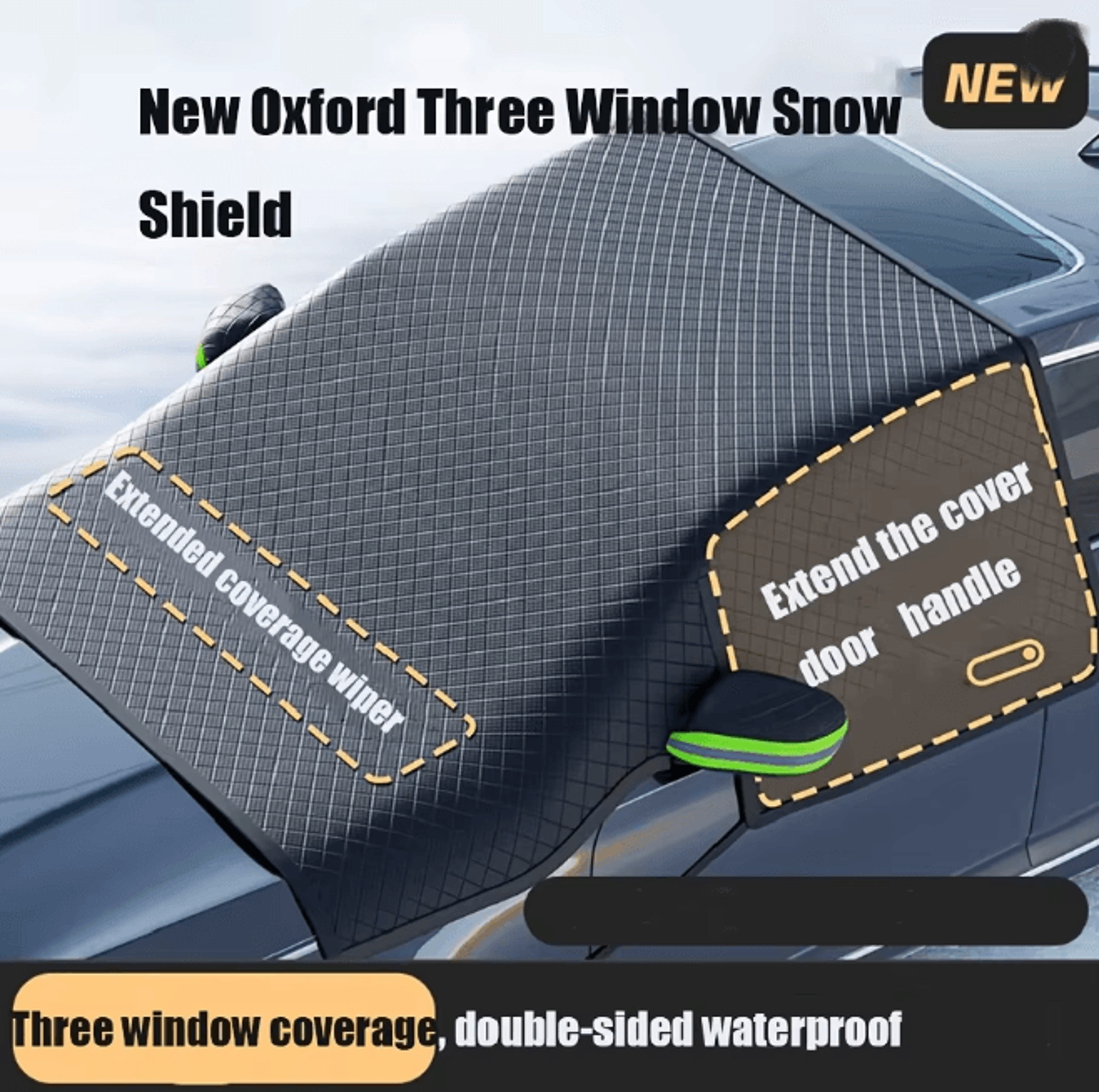 WinterShield Pro Car Snow Cover Extended Windshield Protector
