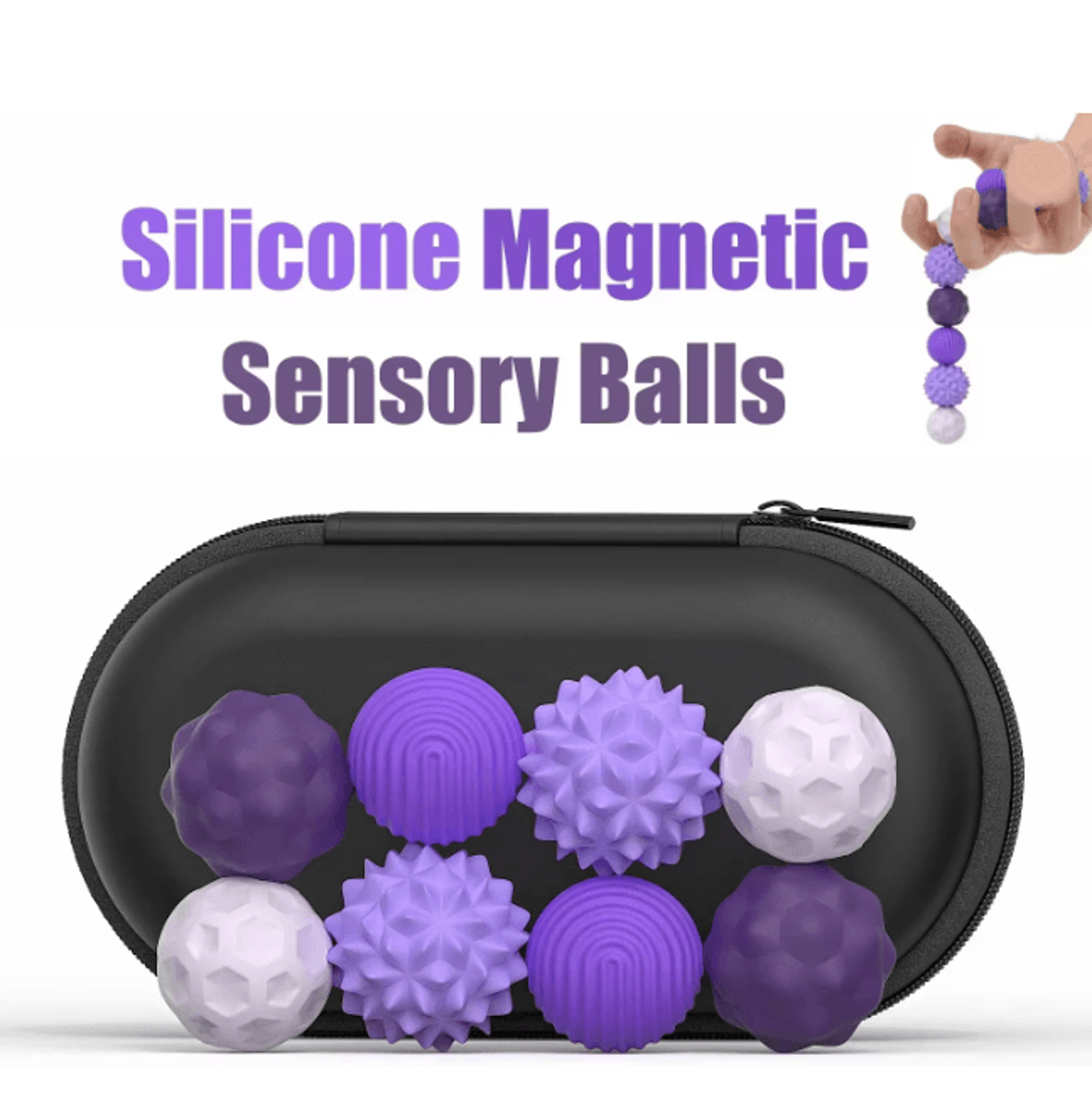 magnacalm magnetic silicone sensory balls fidget toy for stress relief