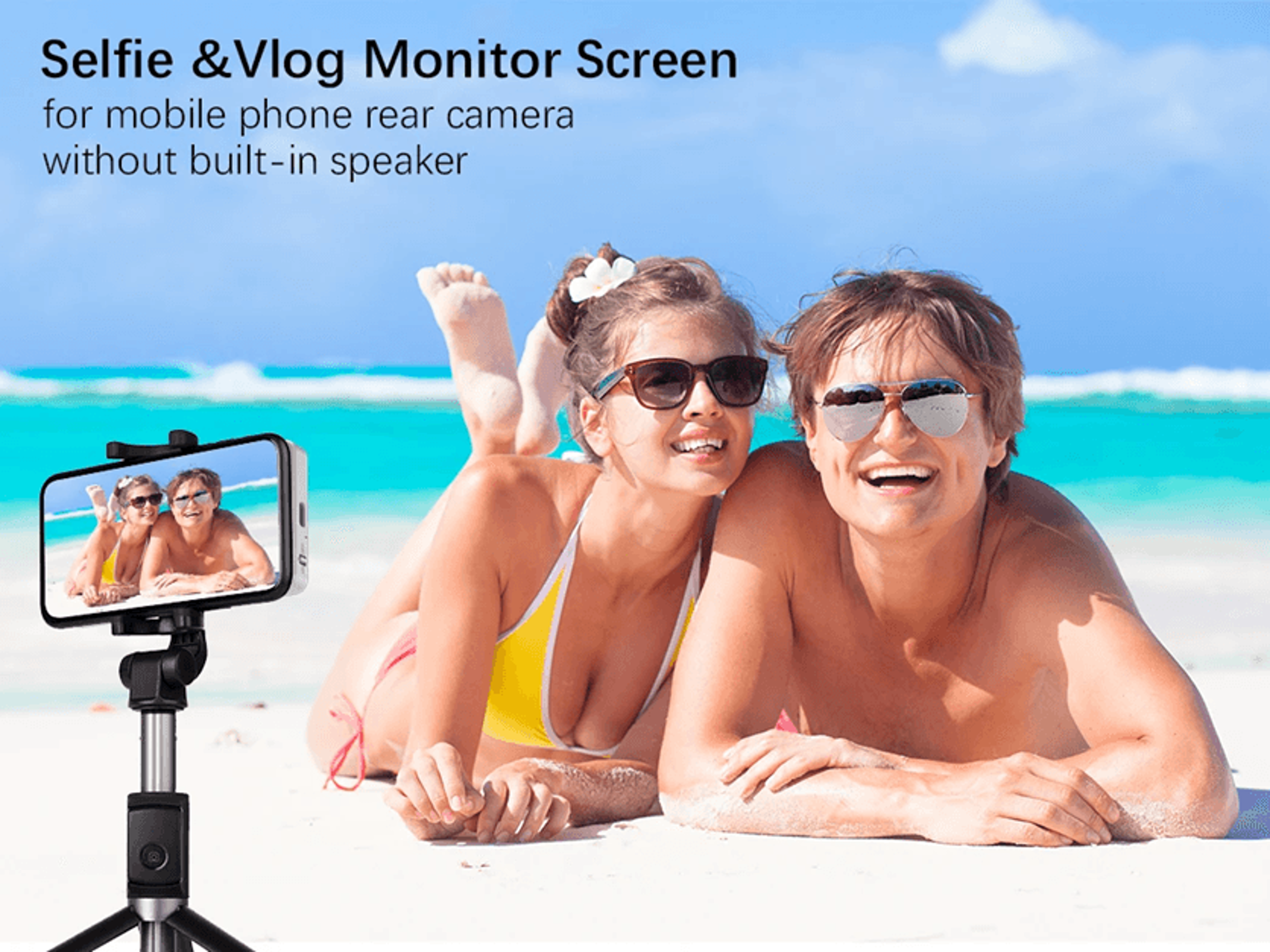 magnetic selfie monitor screen for phone wireless vlog display
