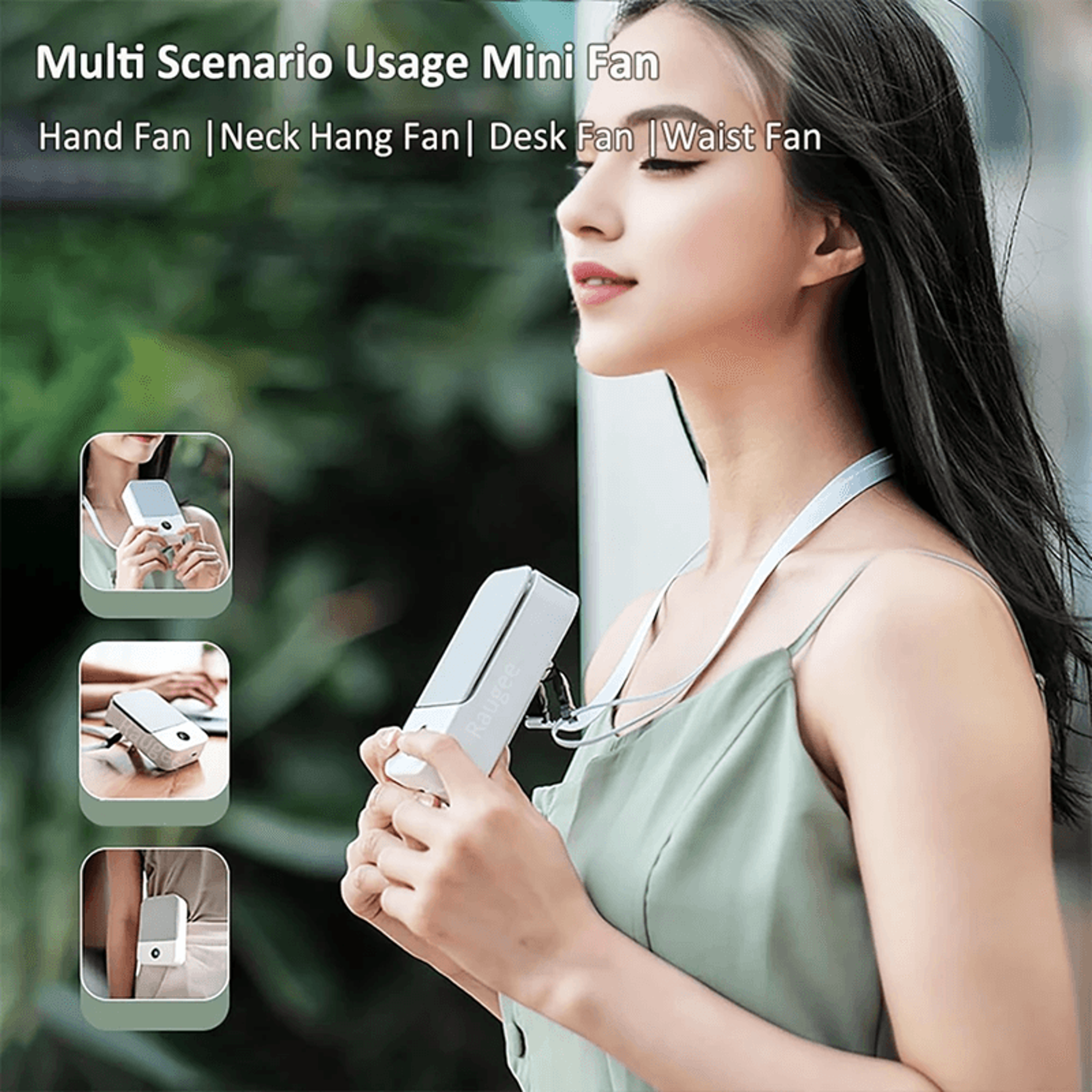 portable waist fan neck hanging usb mini air cooler
