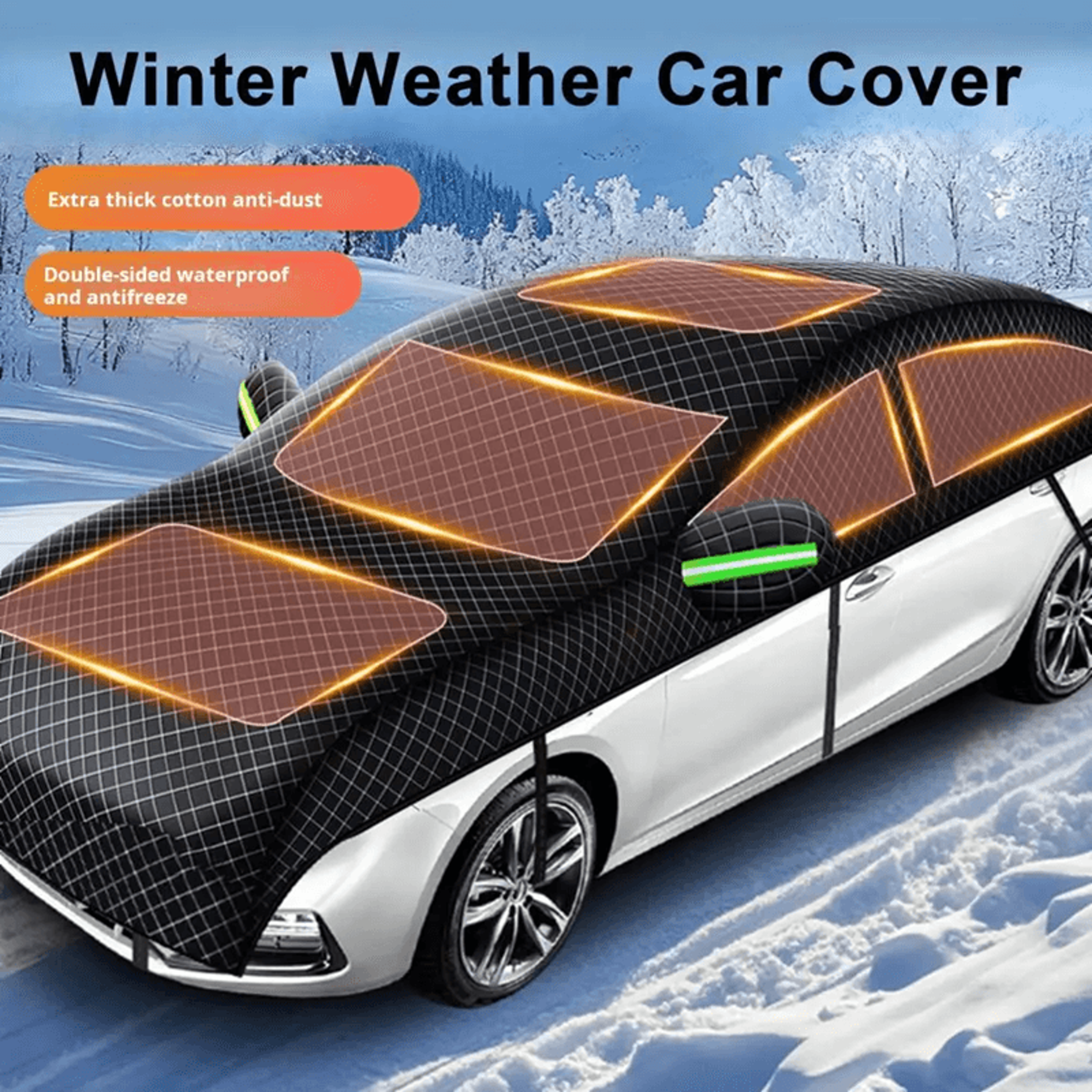 Car Windshield Snow Cover Foldable Frost and Ice Protector