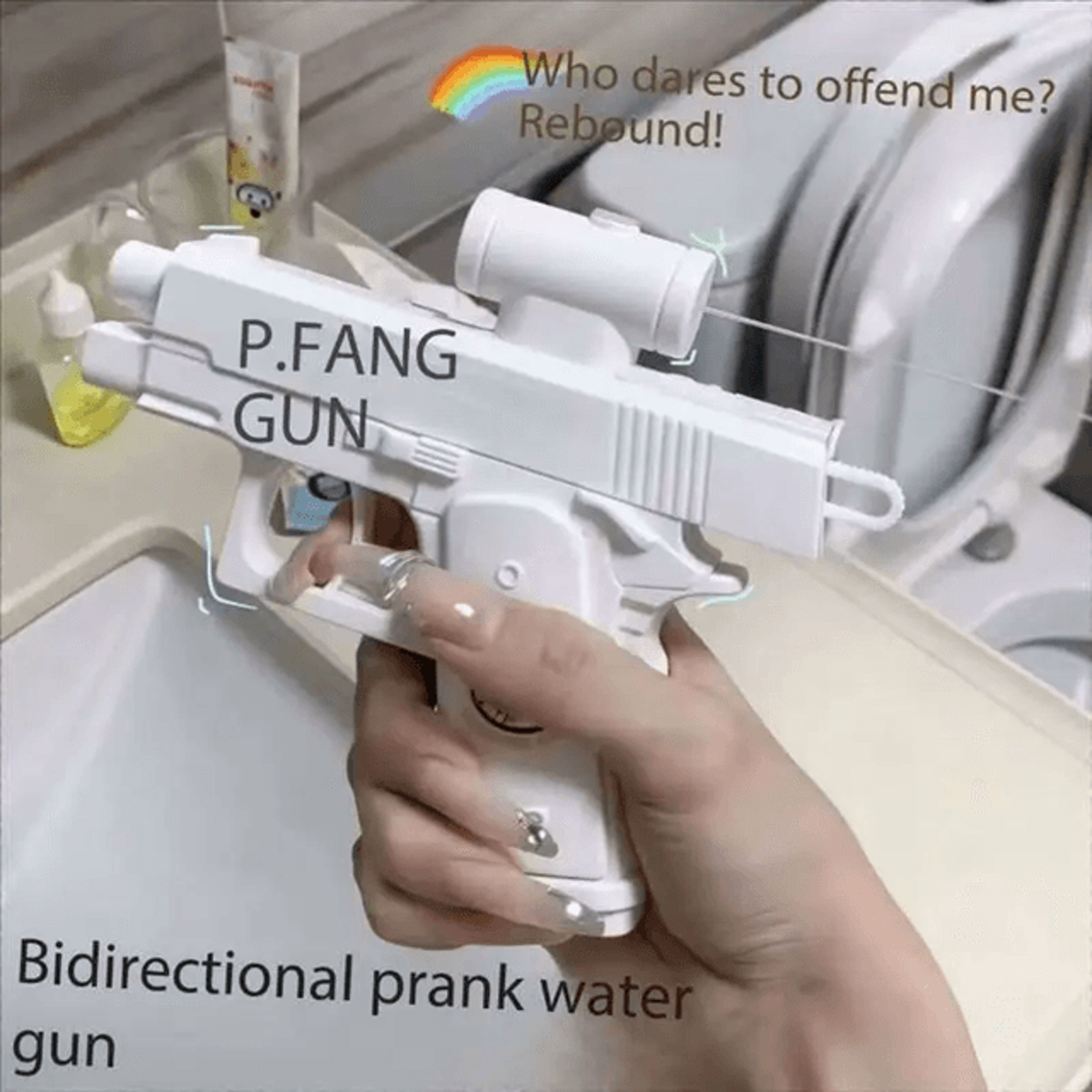 double sided reverse water gun mini tactical summer blaster
