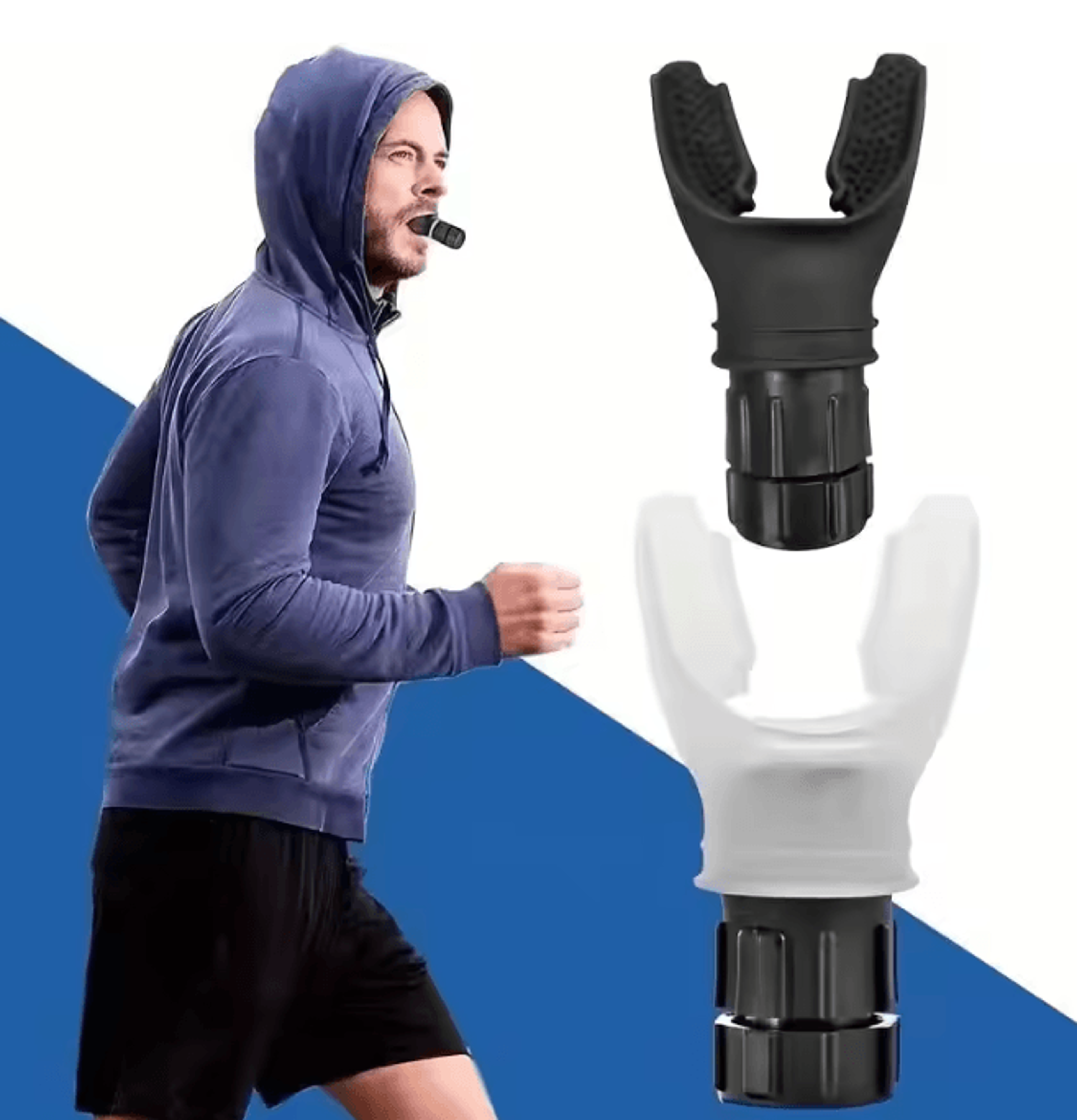 Adjustable Breathing Exercise Device Portable Silicone Lung Trainer