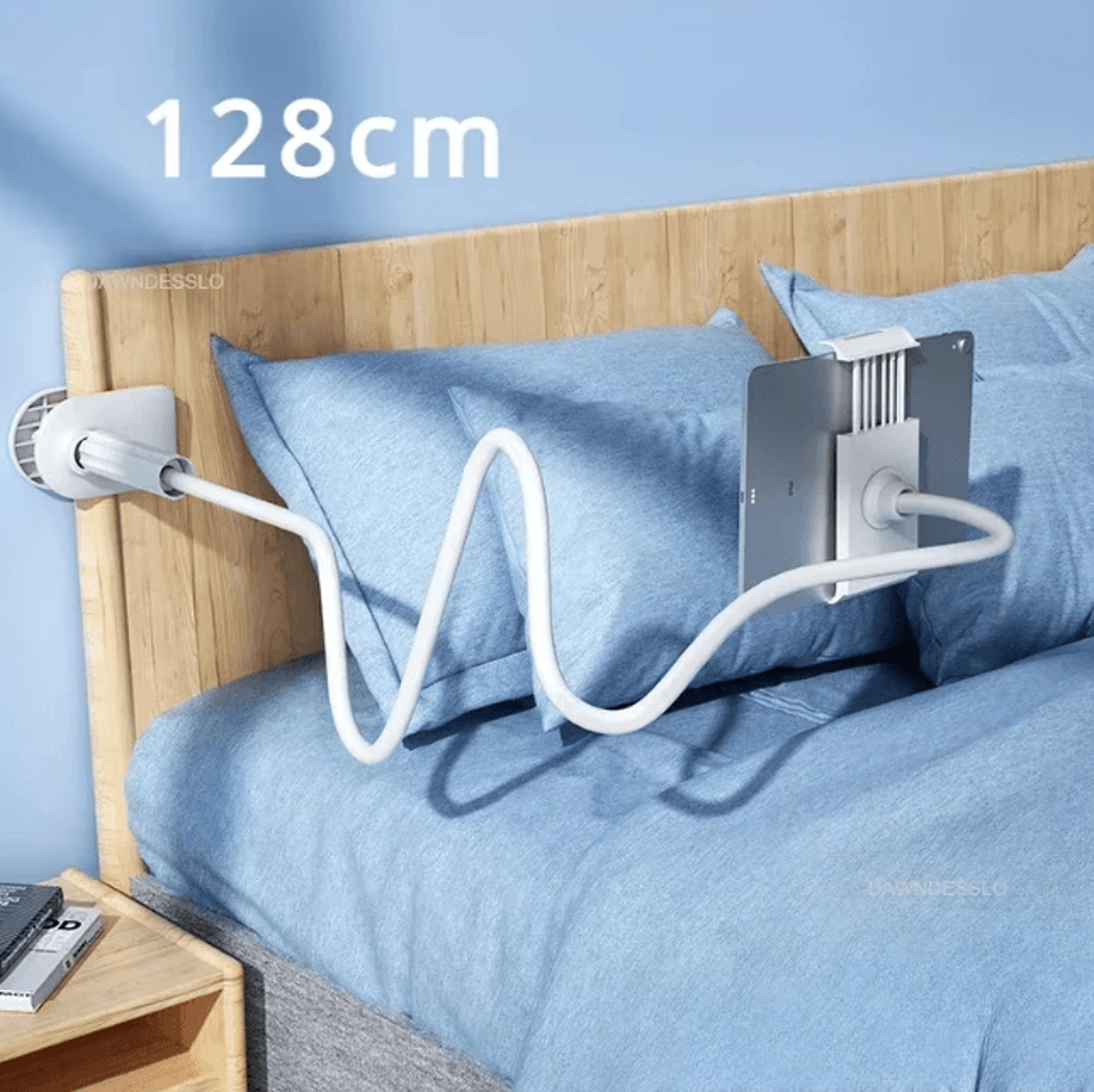 128cm flexible phone holder stand with 360 rotation clamp mount