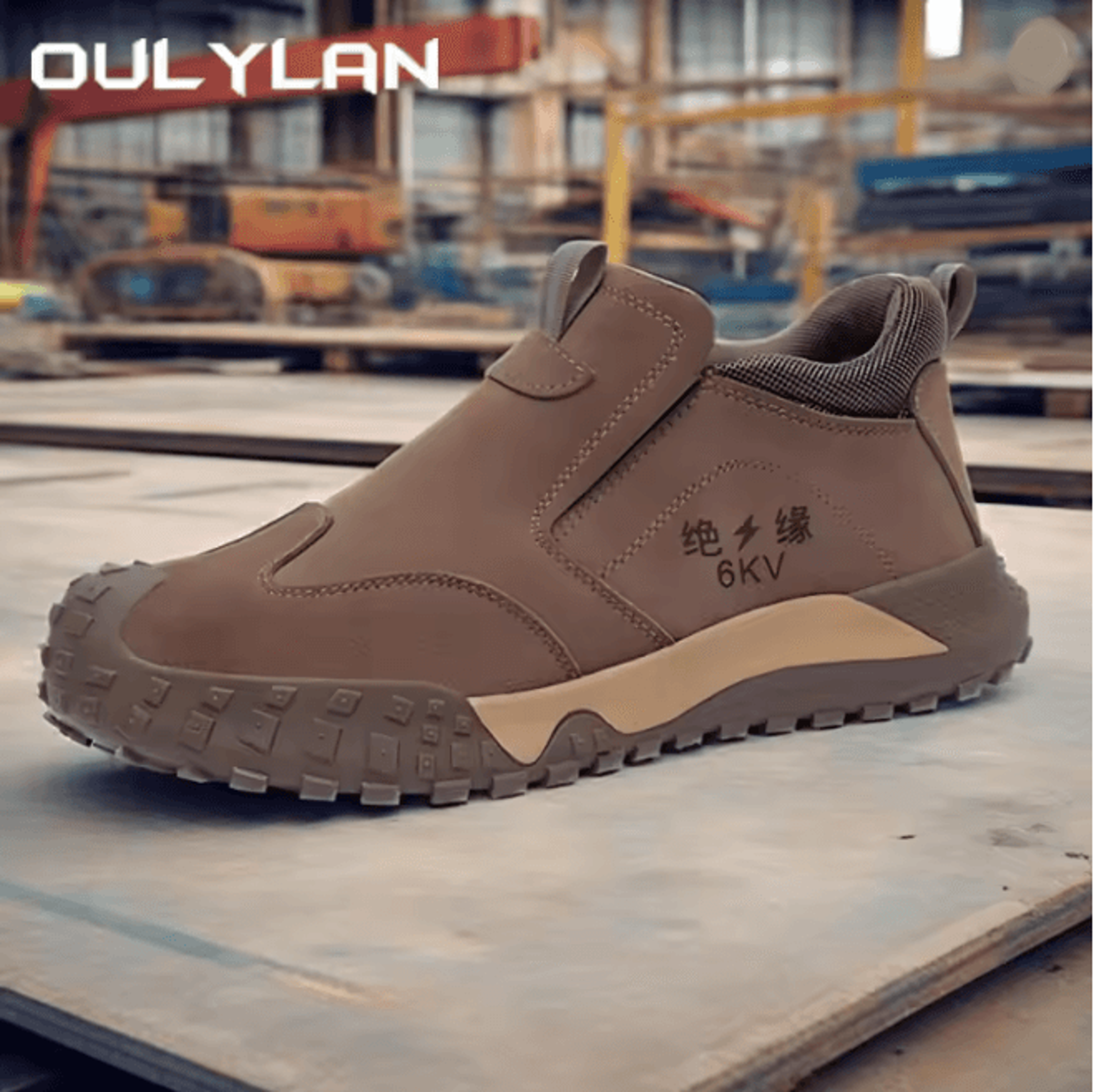 Oulylan Anti Puncture Safety Sneakers Lightweight Breathable Work Shoes for Men