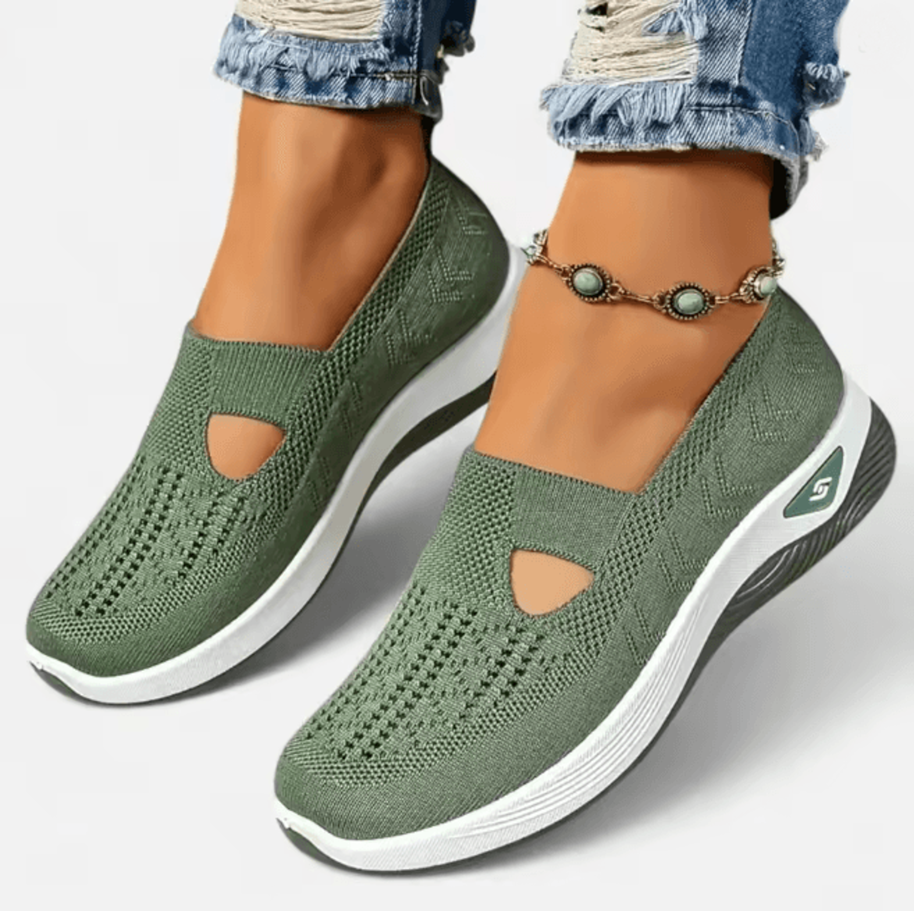 Womens Breathable Mesh Flats Comfortable Slip On Casual Loafers