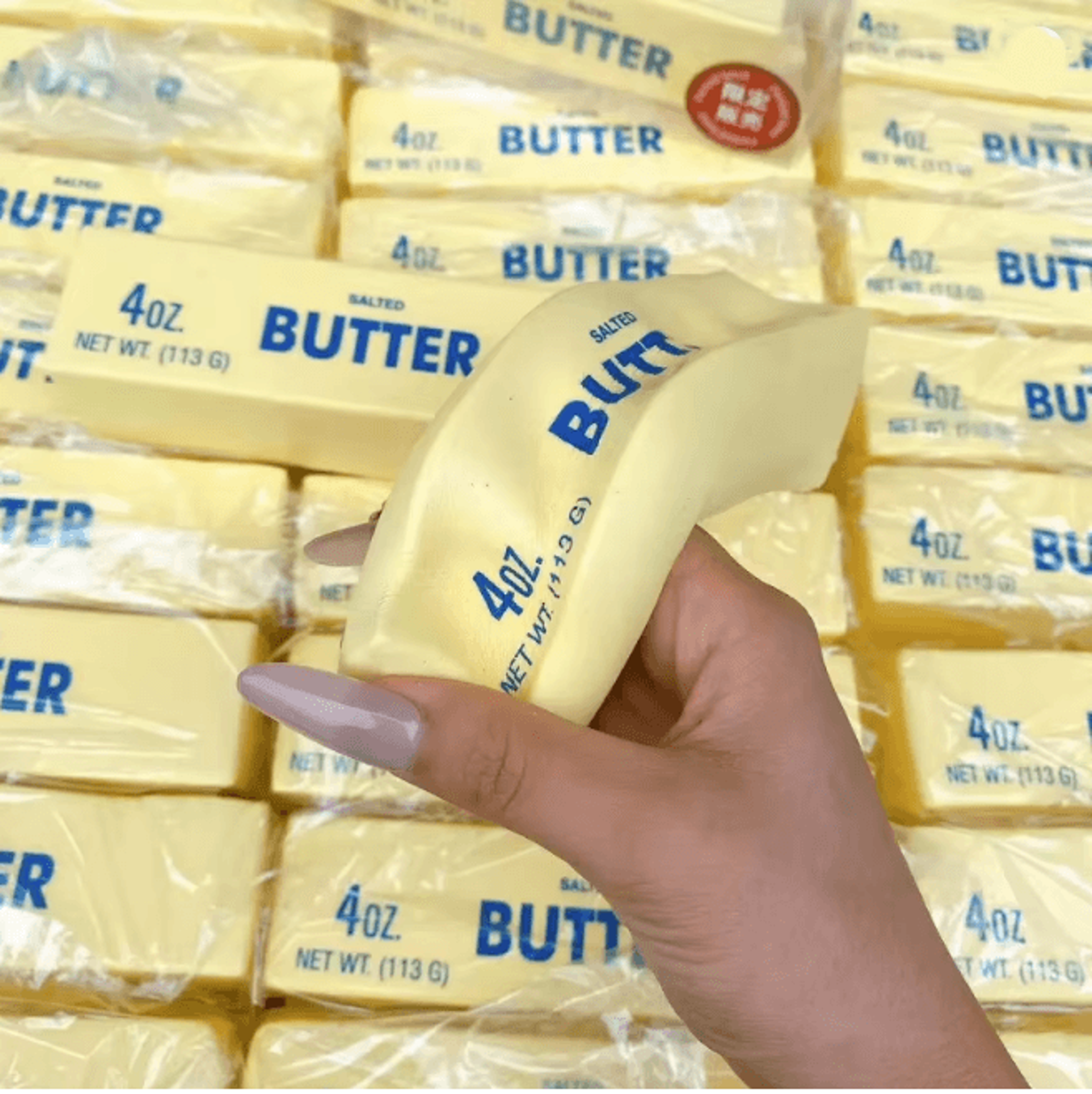 realistic butter stick silicone stress relief toy slow rebound squeeze gadget