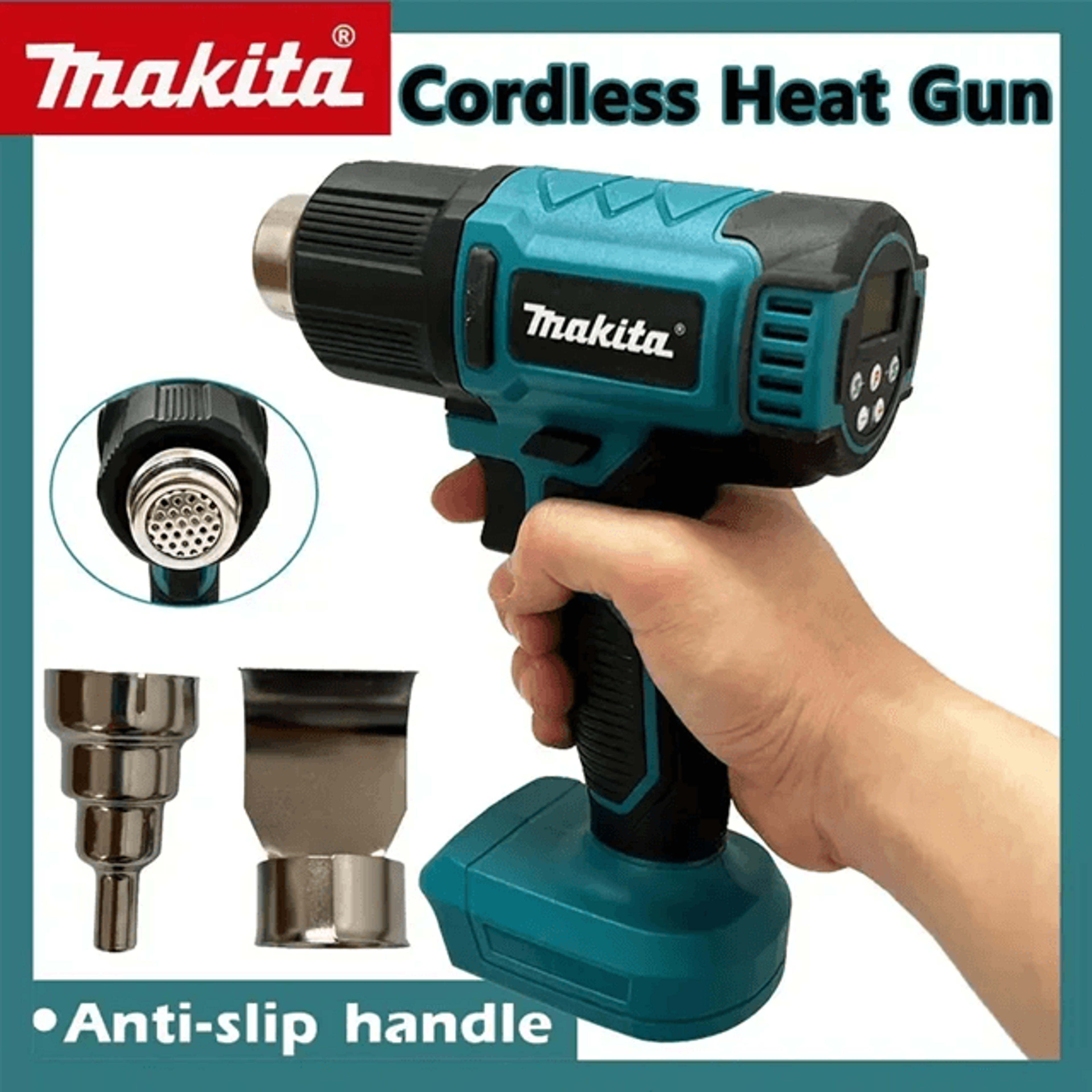 Makita 18V Cordless Heat Gun 550C Rechargeable Hot Air Tool