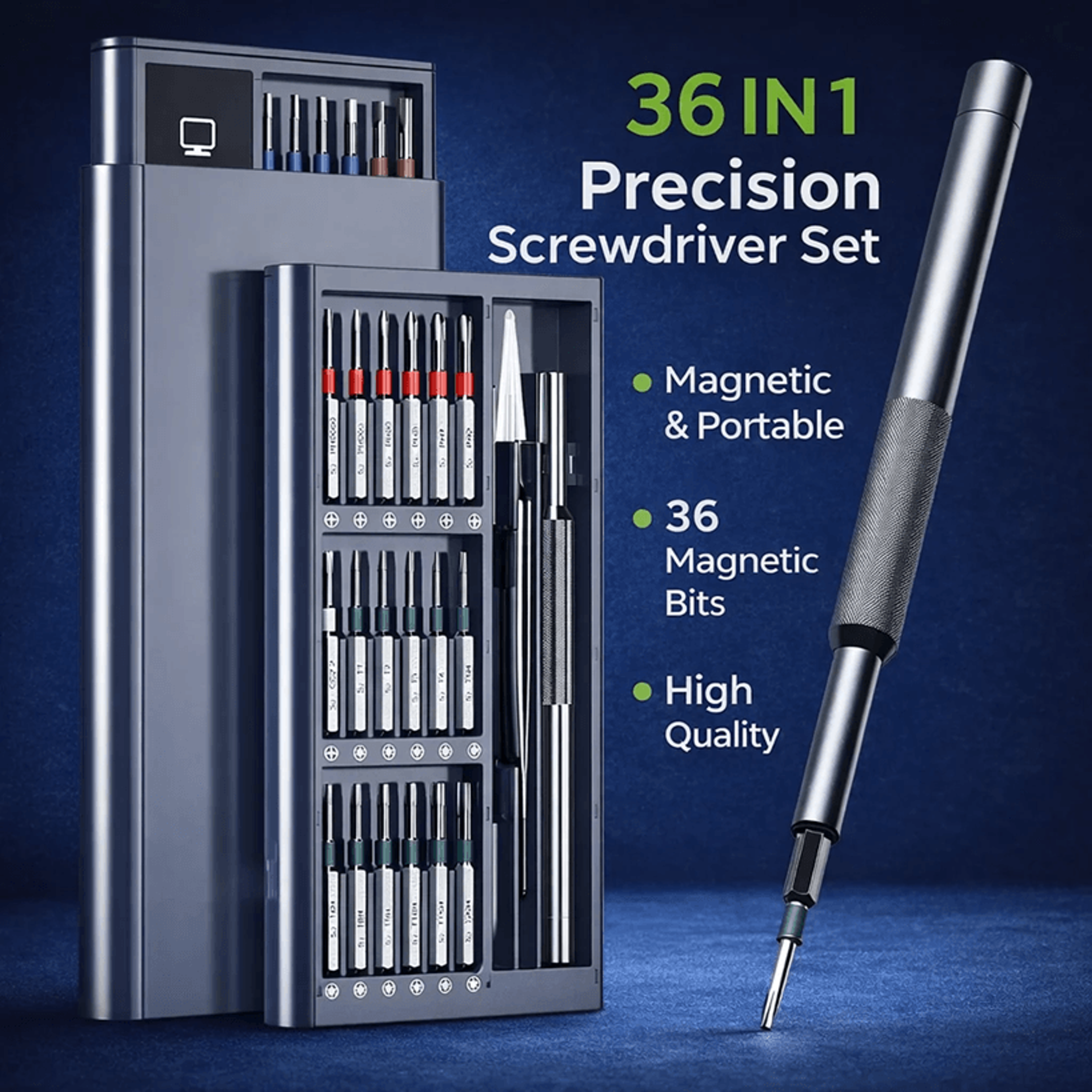 36 bit precision screwdriver set magnetic repair tool kit