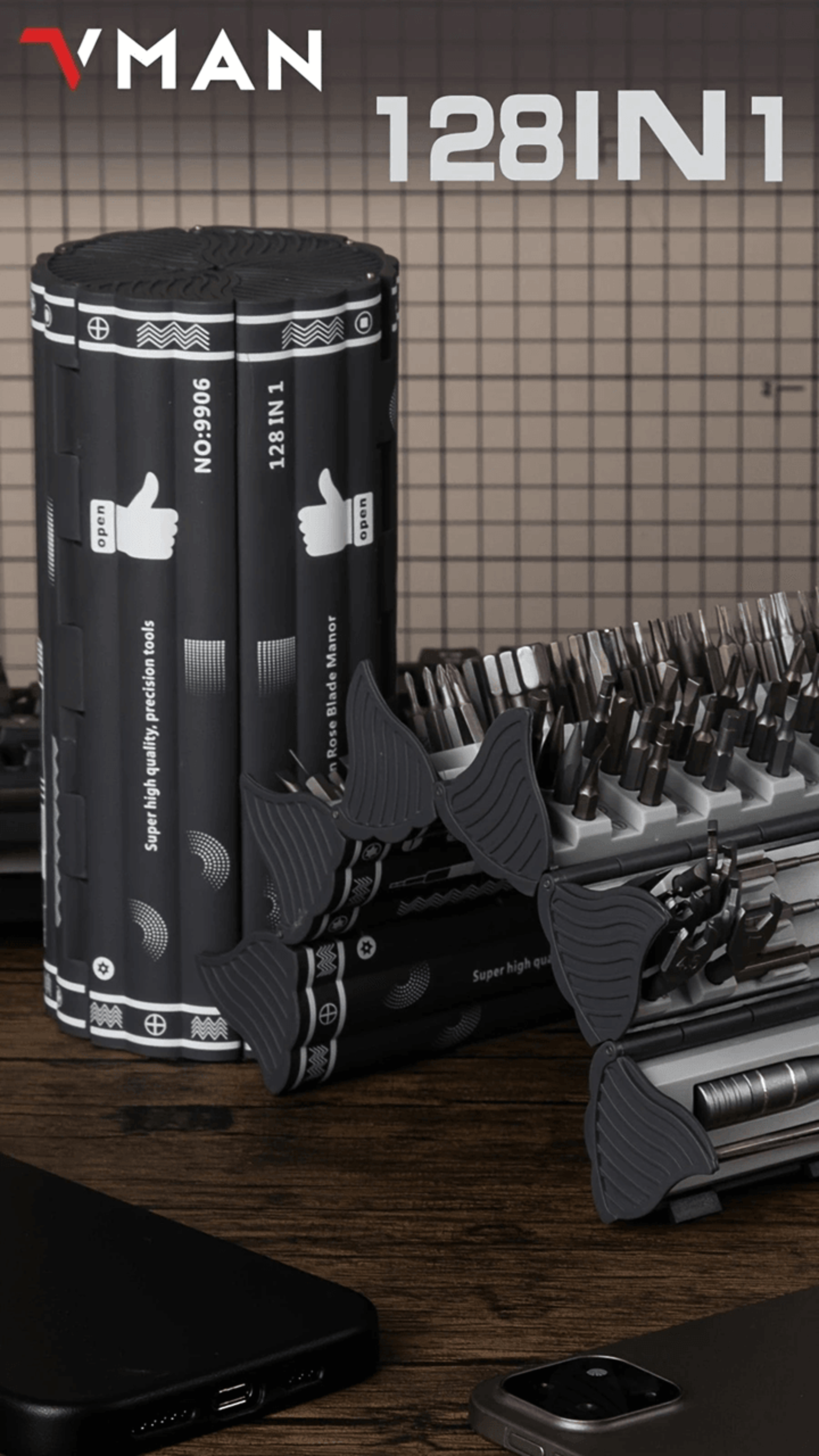128 in 1 precision screwdriver set professional magnetic repair tool kit