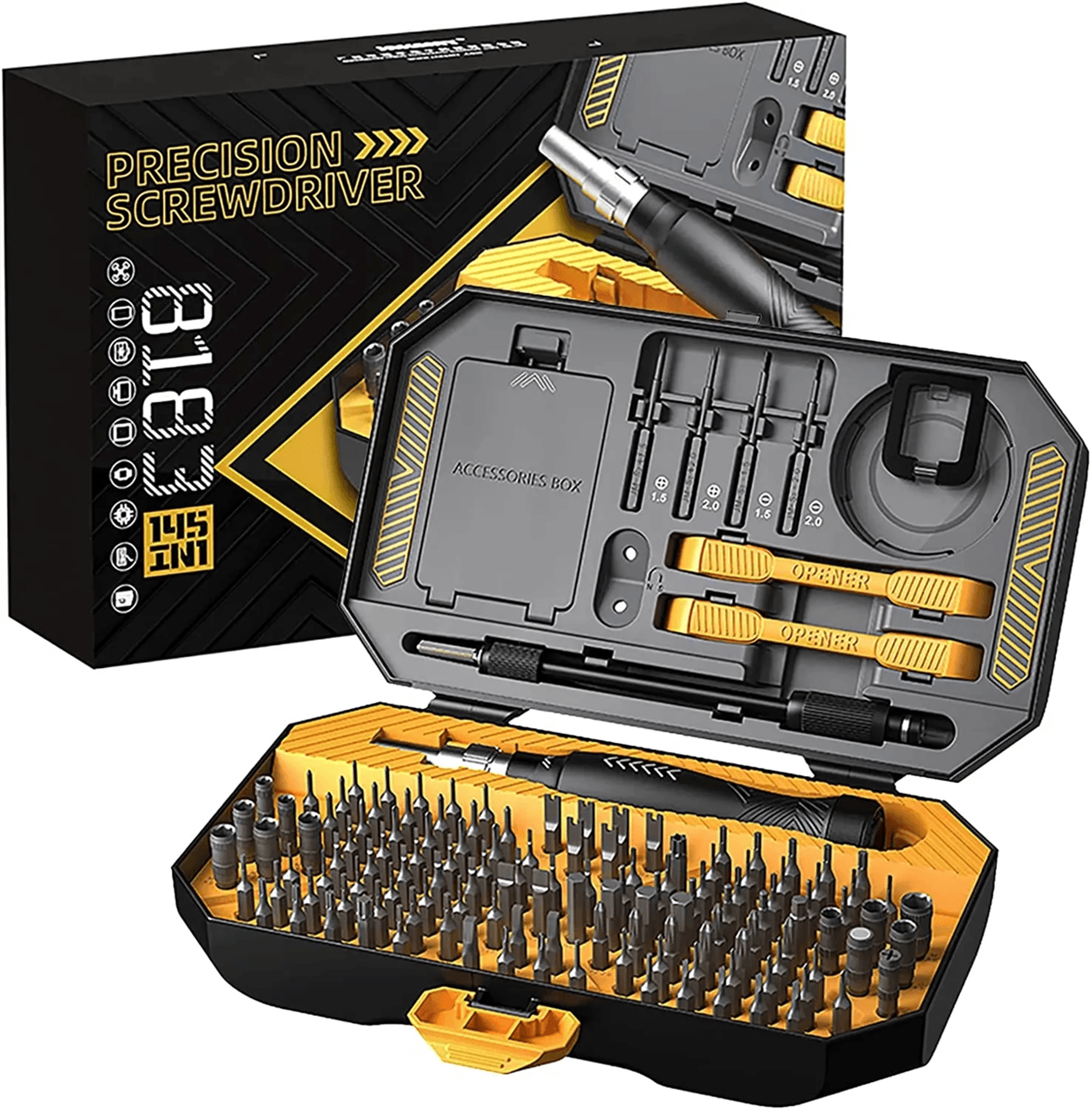 145 in 1 precision screwdriver set professional magnetic electronics repair tool kit