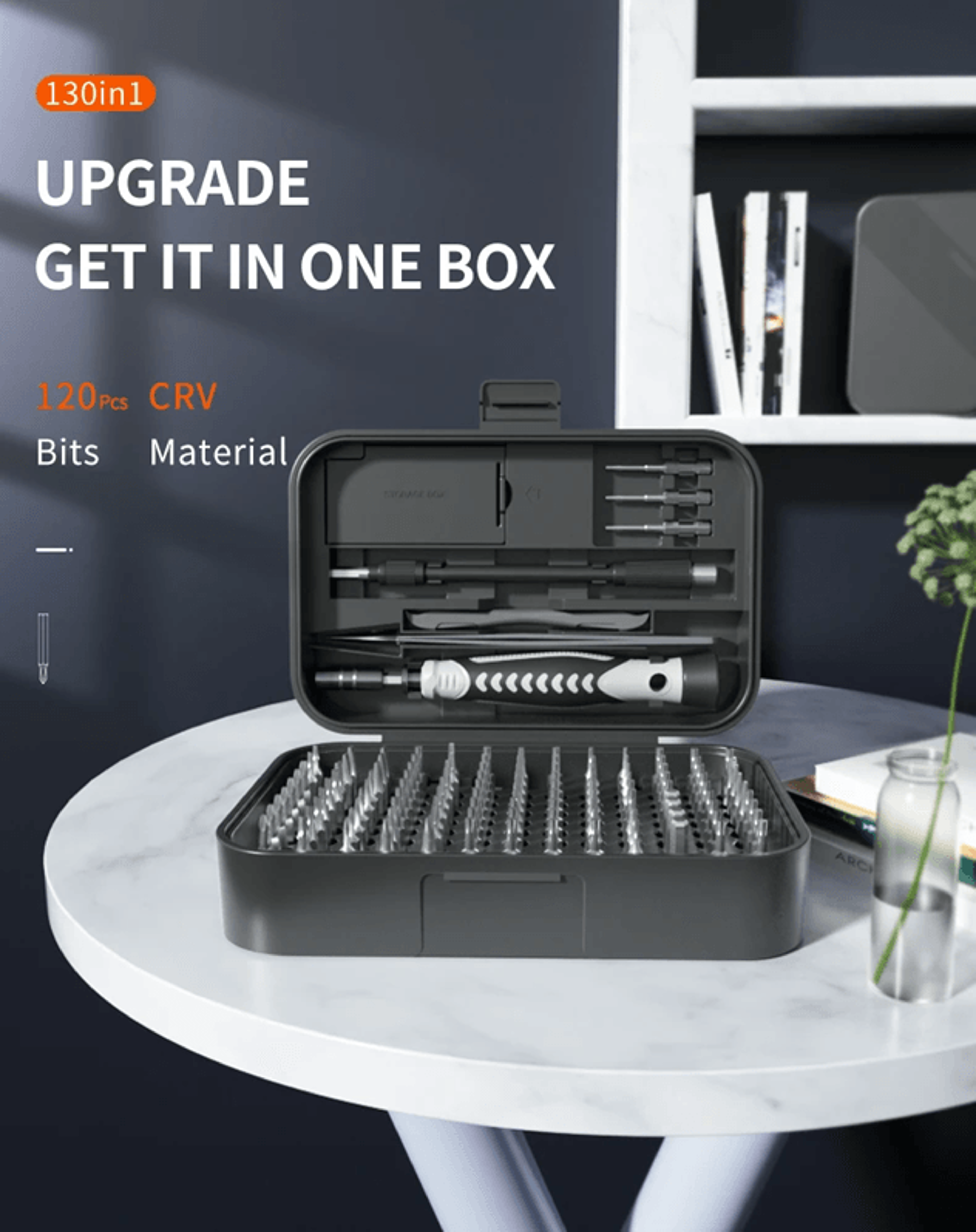 130 in 1 precision screwdriver set magnetic electronics repair tool kit