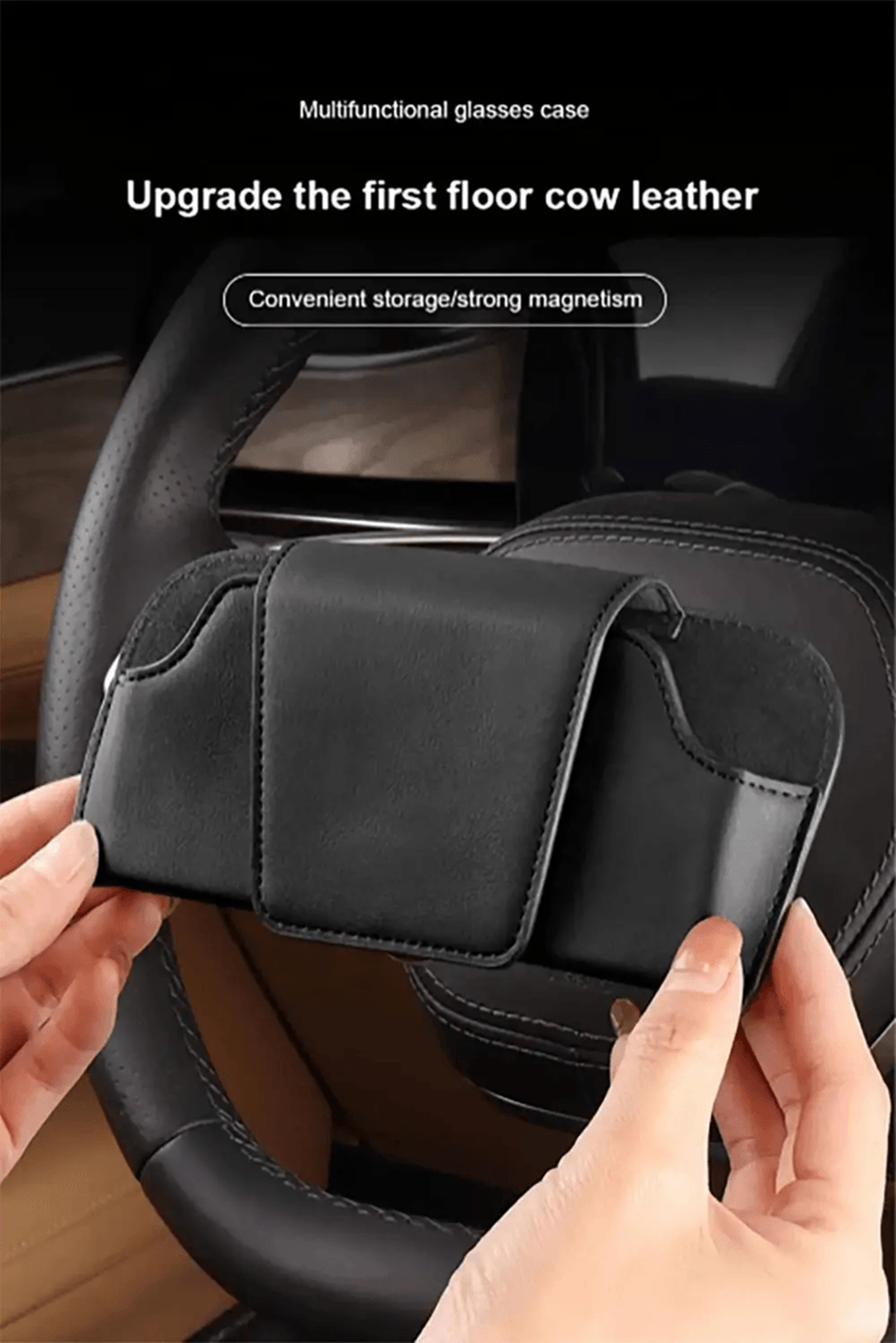 premium car sunglasses holder sun visor glasses case