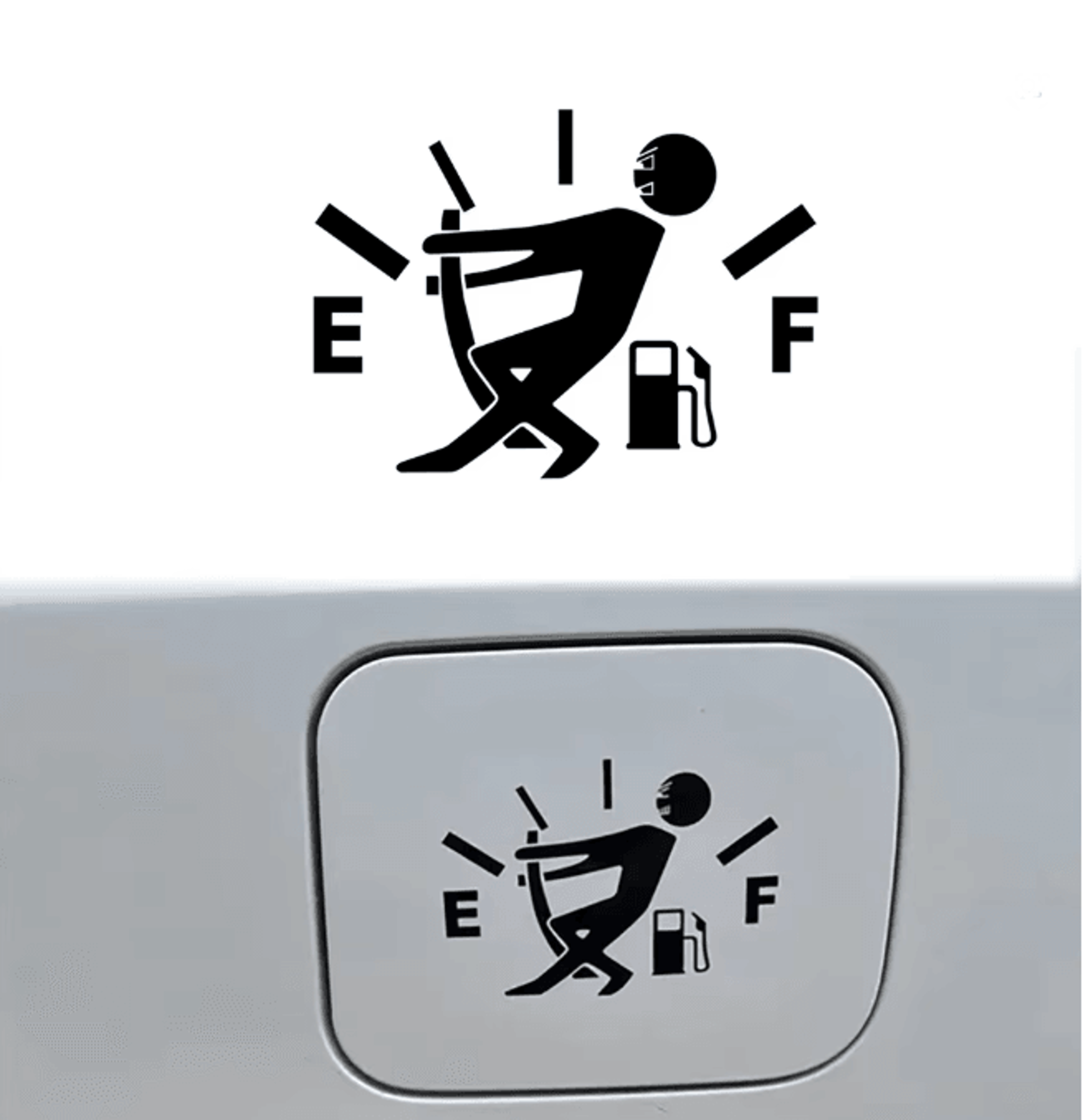 fuelpoint reflective car fuel tank sticker decal