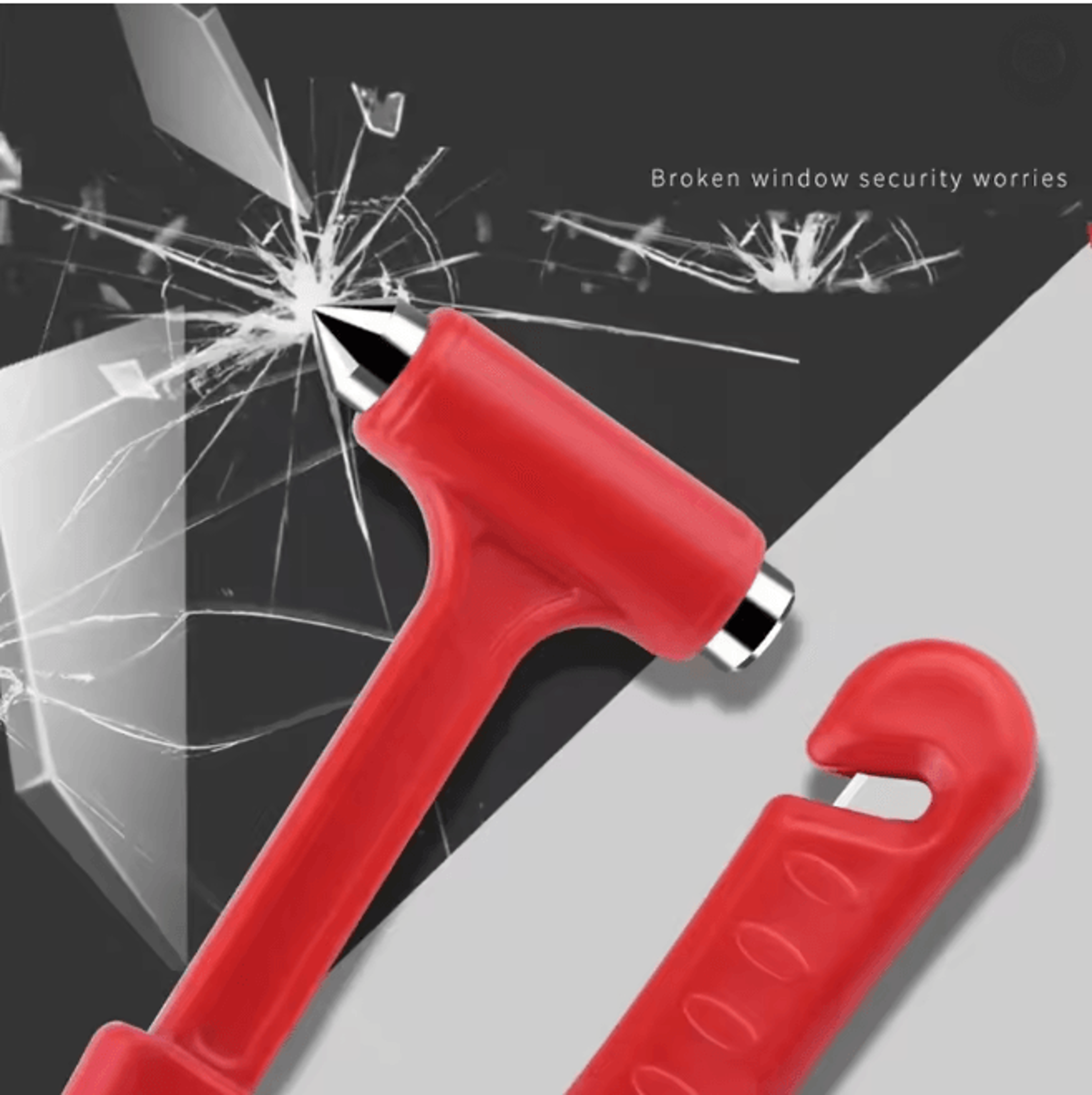 safebreak car emergency safety hammer with seatbelt cutter