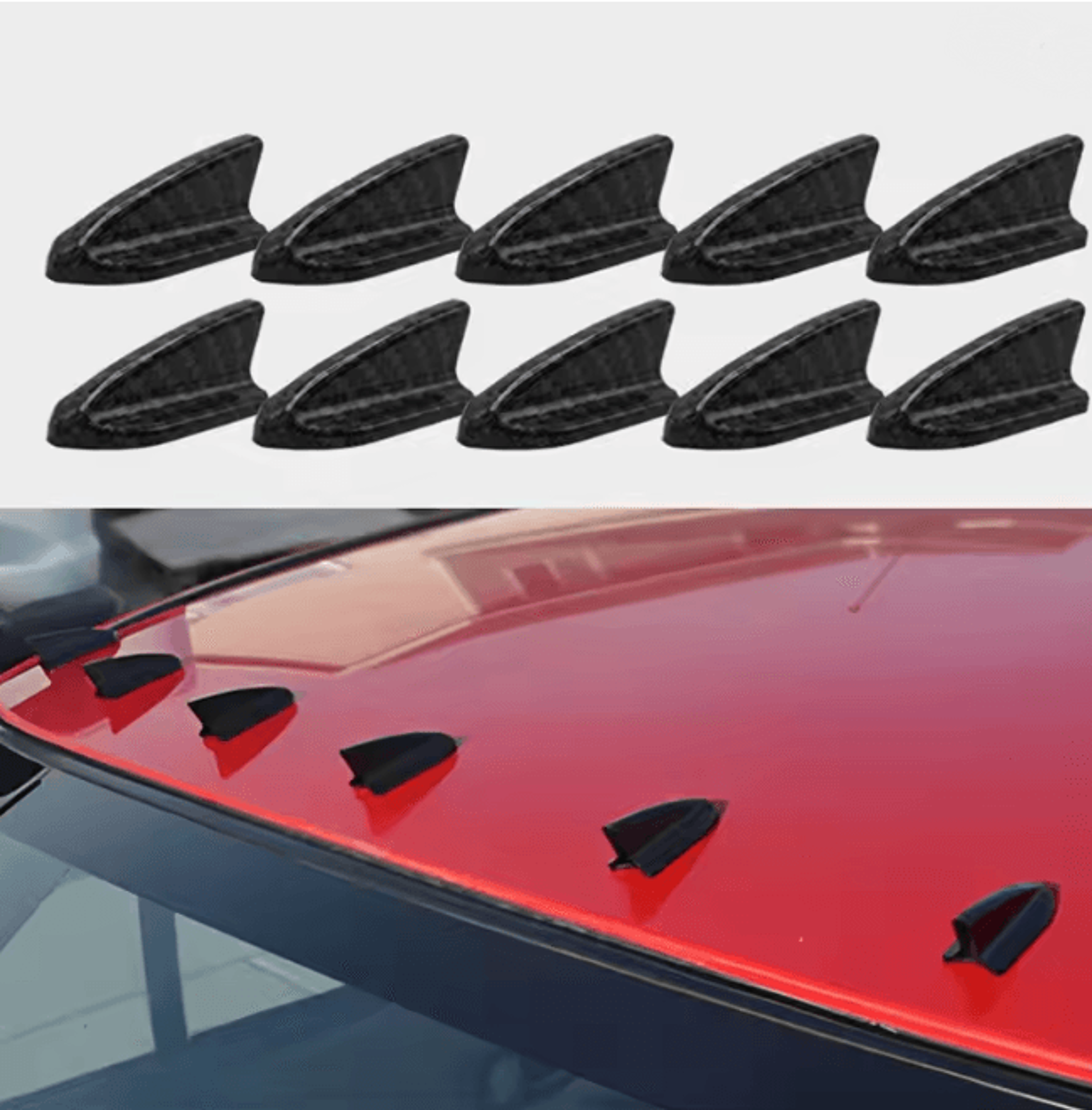 aerovortex shark fin roof spoiler kit
